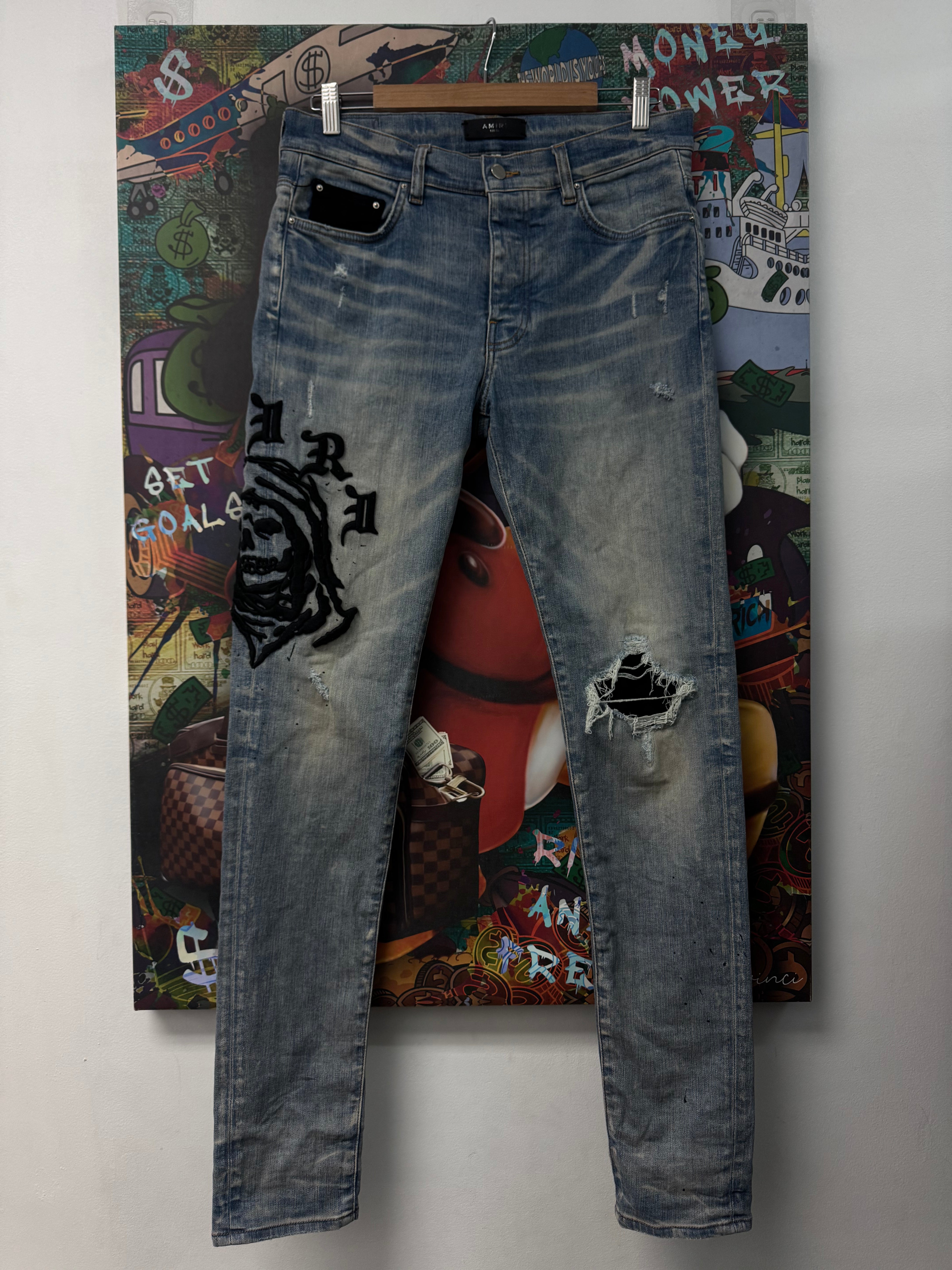 Amiri Light Wash Wes Lang Jeans
