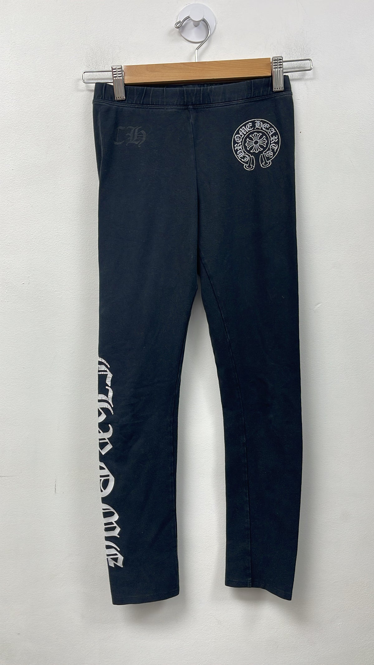 Chrome Hearts Black Horseshoe Leggings