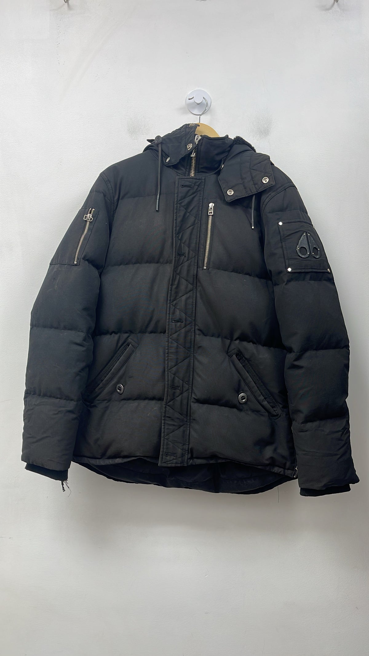 Moose Knuckles Black Parka Jacket