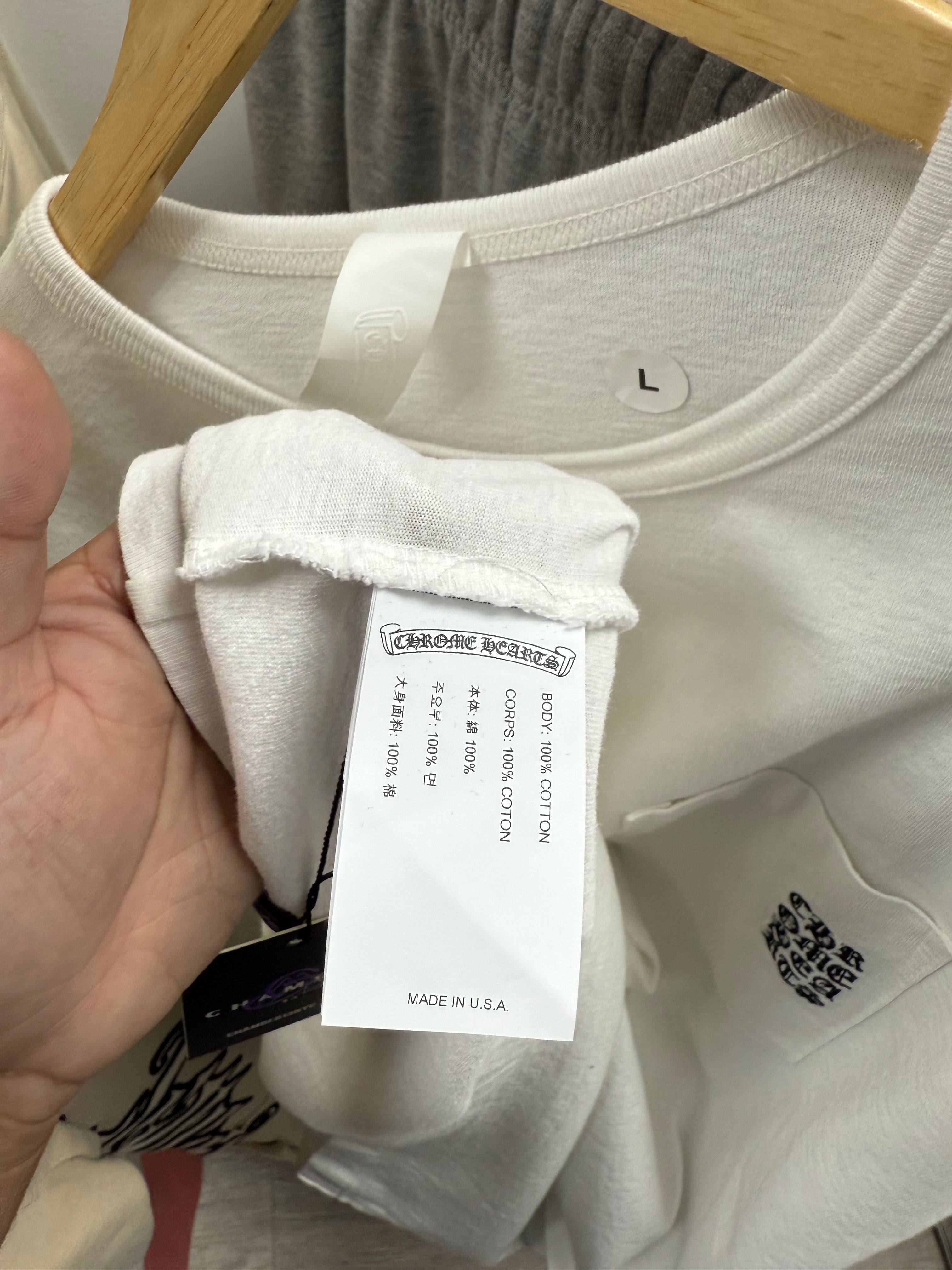 Chrome Hearts White Y Not Long Sleeve