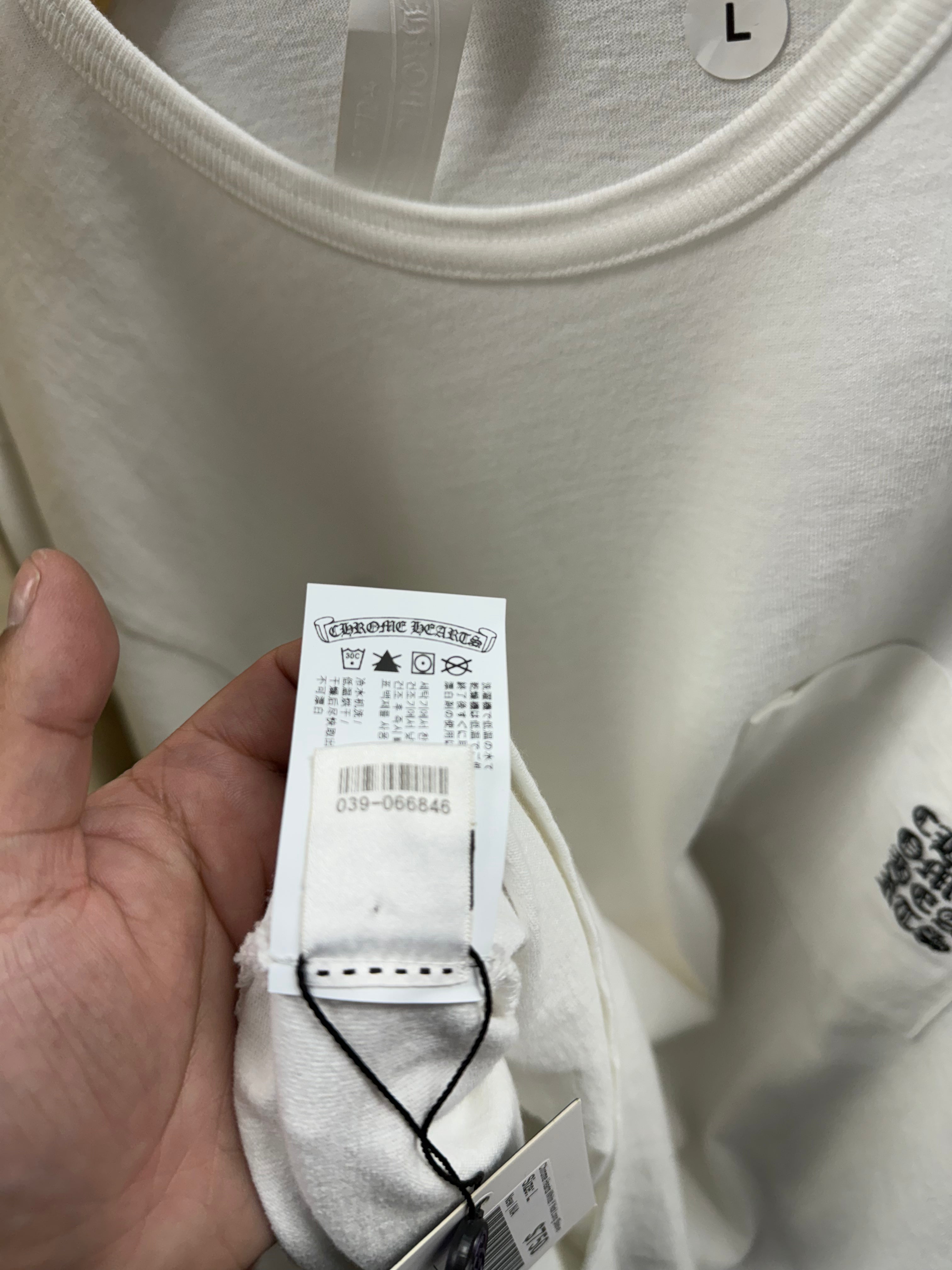Chrome Hearts White Y Not Long Sleeve