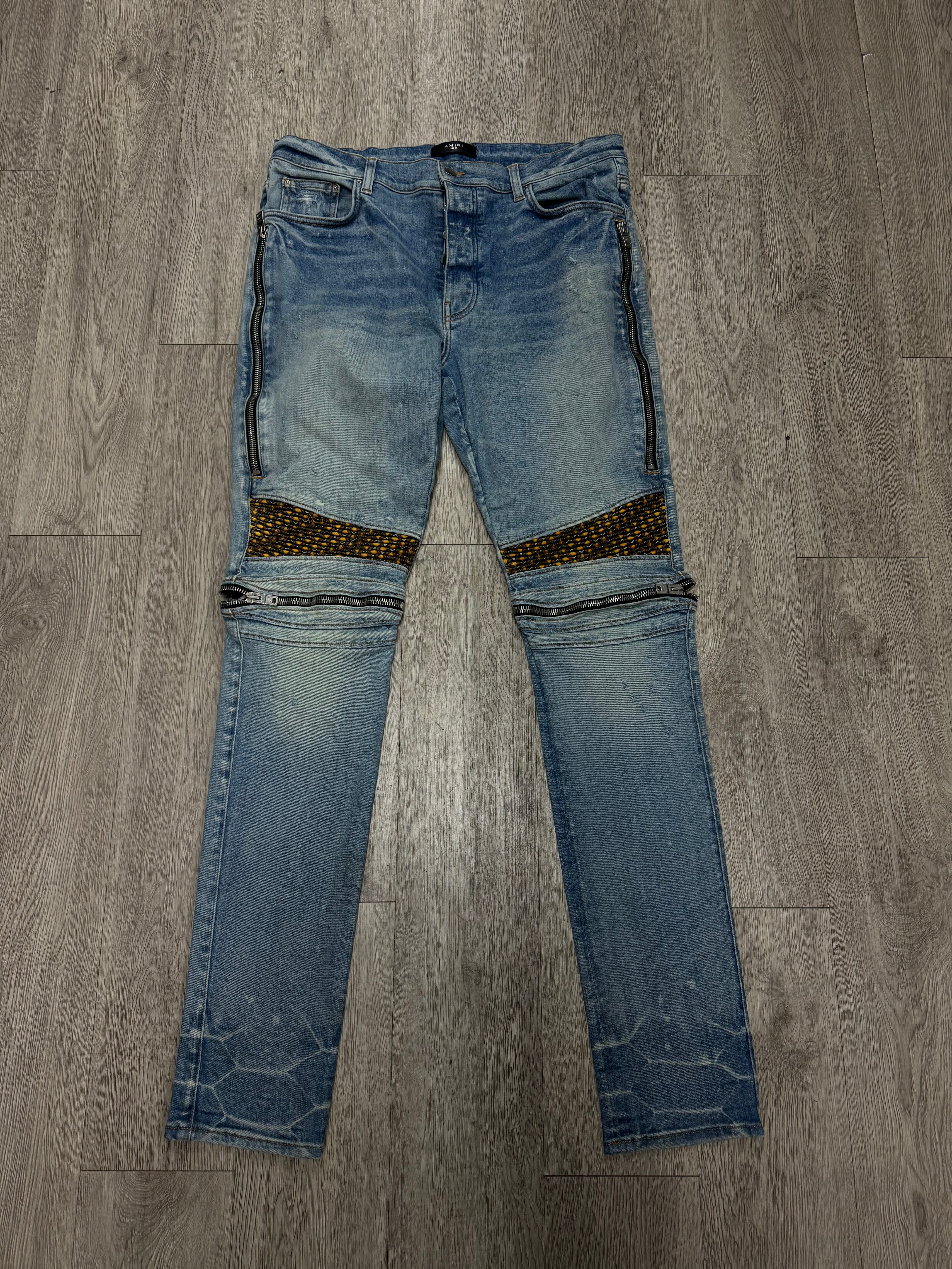 Amiri Mx2 Light Wash Honey Comb Jeans