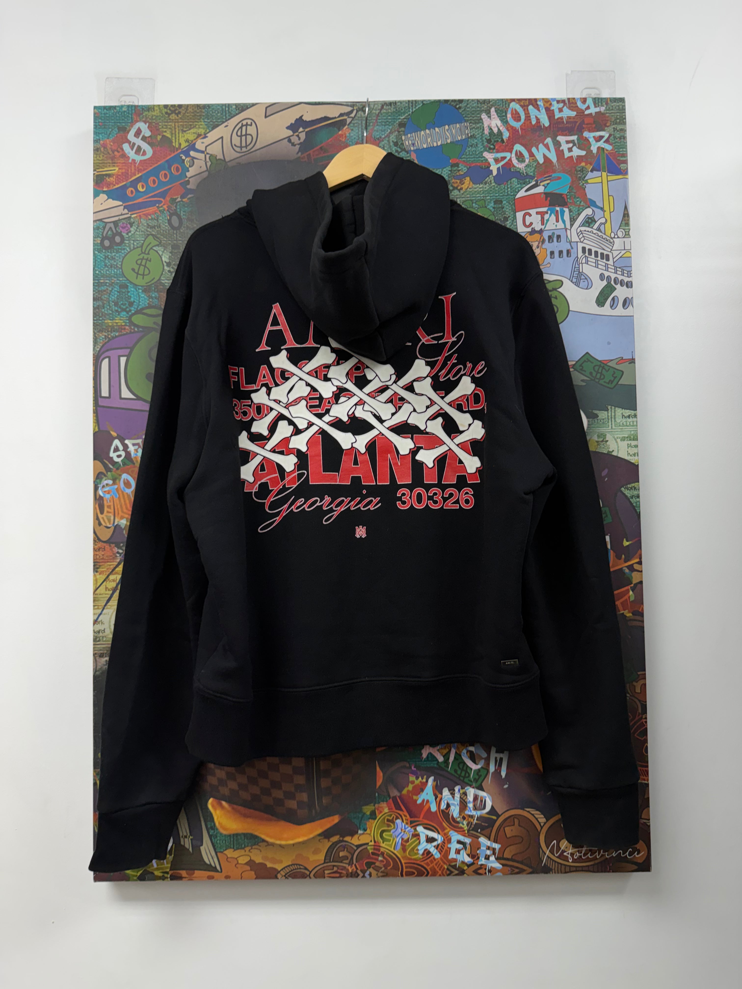 Amiri Black Red White Bones Atlanta Hoodie