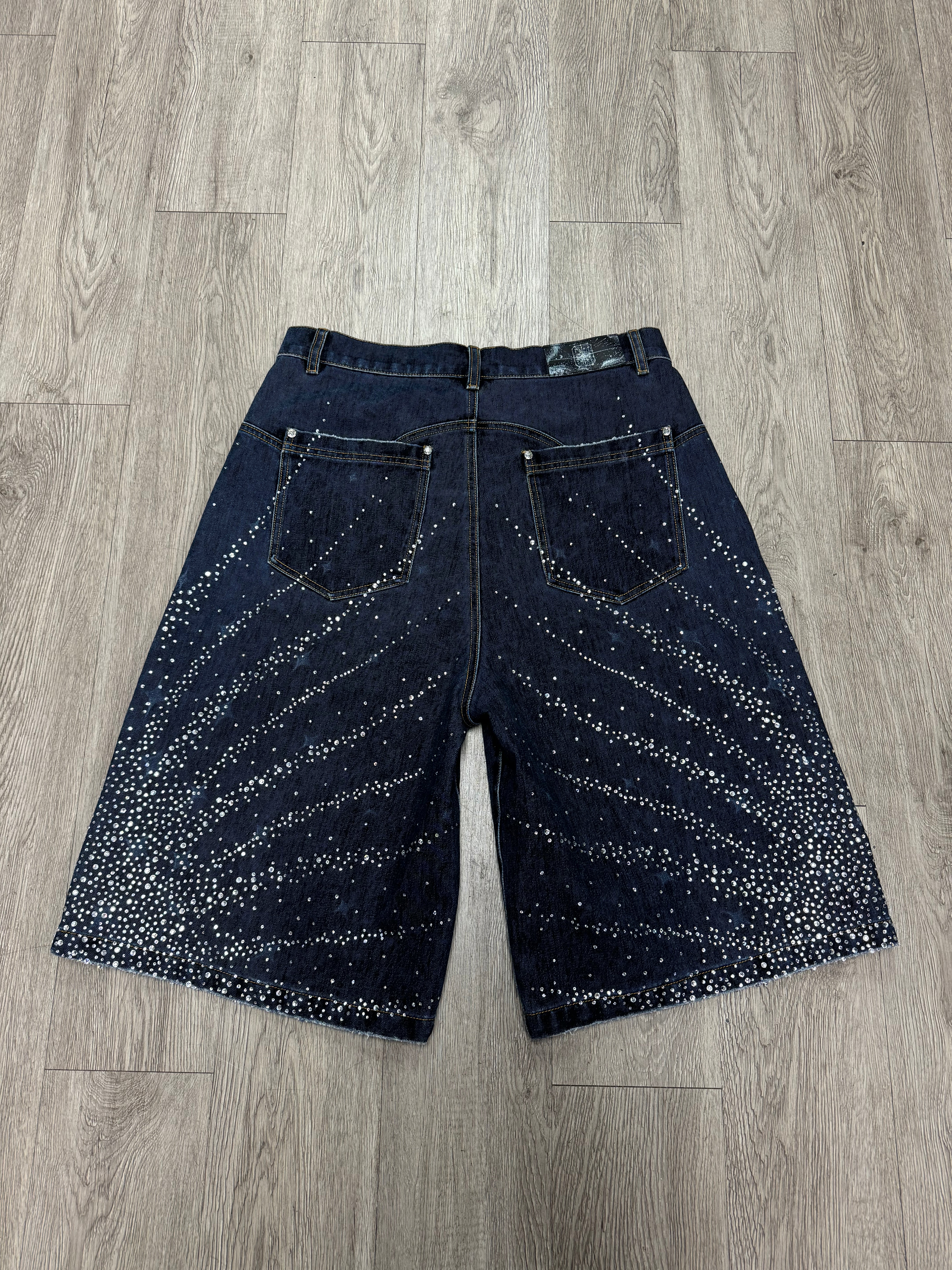 Birth Of A Royal Child 20K Diamond Starlight Washed Blue Shorts