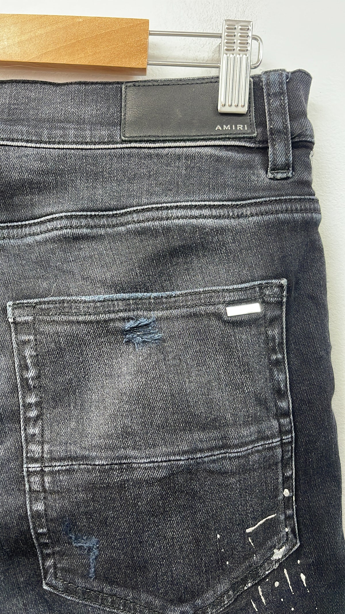 Amiri Black Wash Biker Patchwork Jeans
