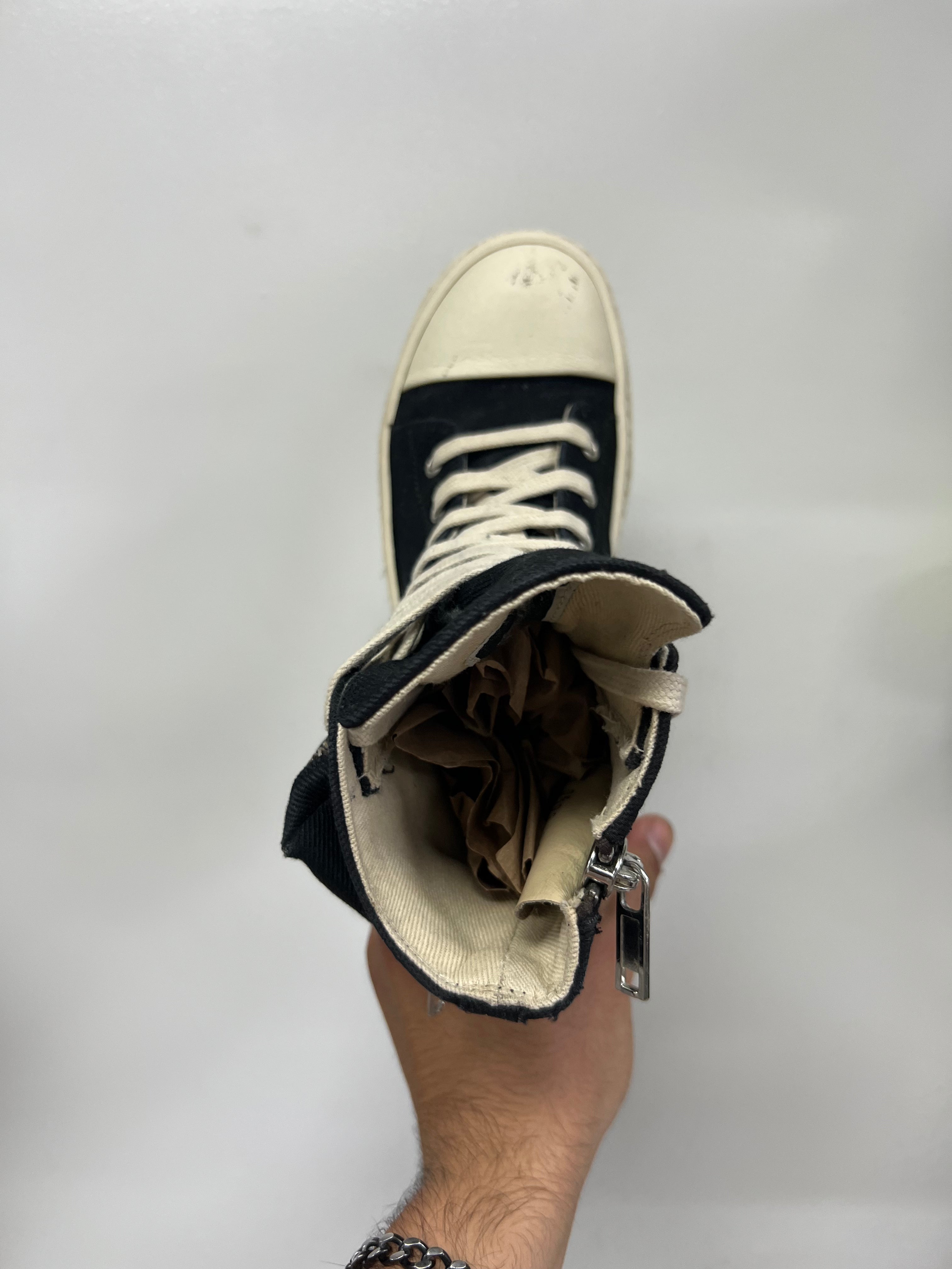 Rick Owens Black Cargo Pocket DRKSHDW Ramone Sneakers