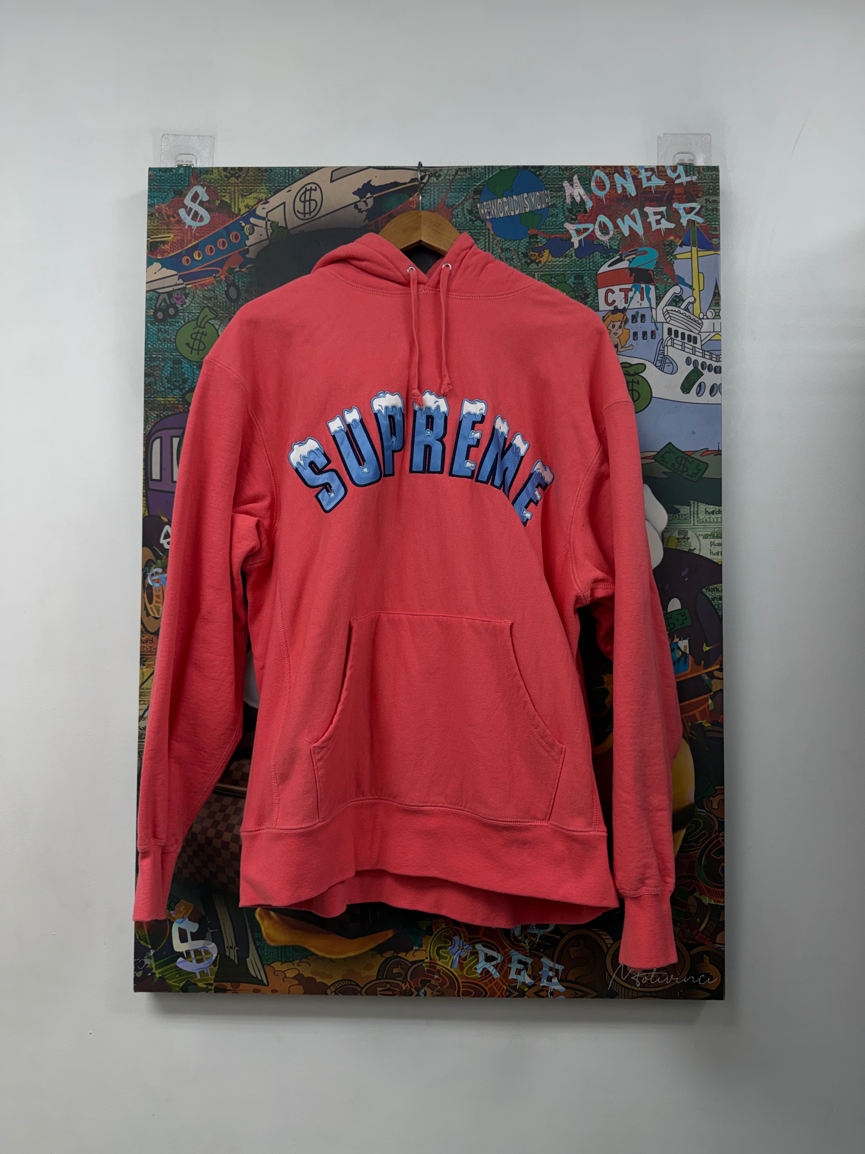 Supreme Peach Ice Logo Hoodie