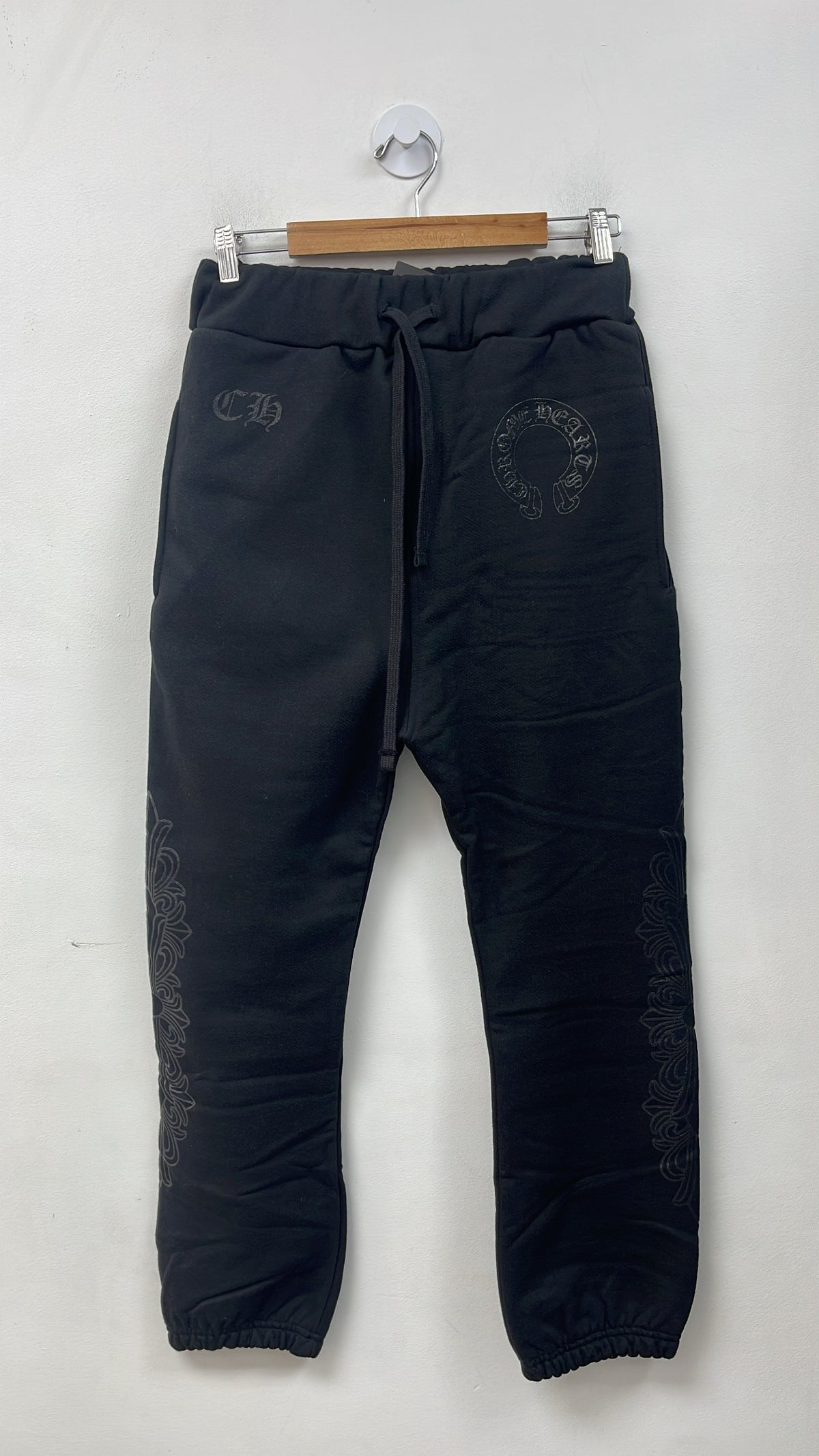 Chrome Hearts Black Glitter Online Floral Horseshoe Sweats