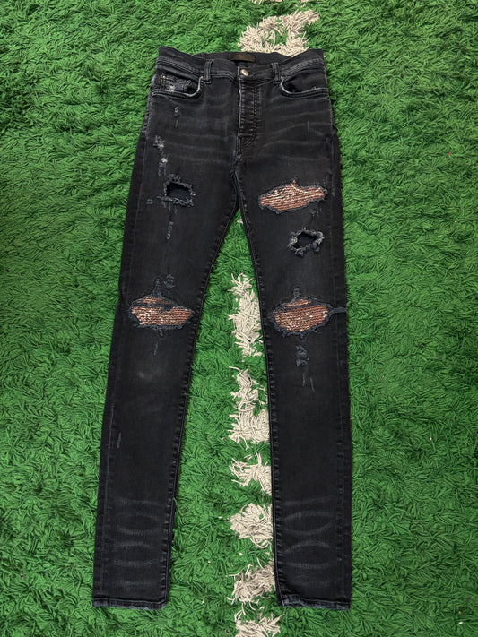 Amiri MX1 Black Brown Paisley Used