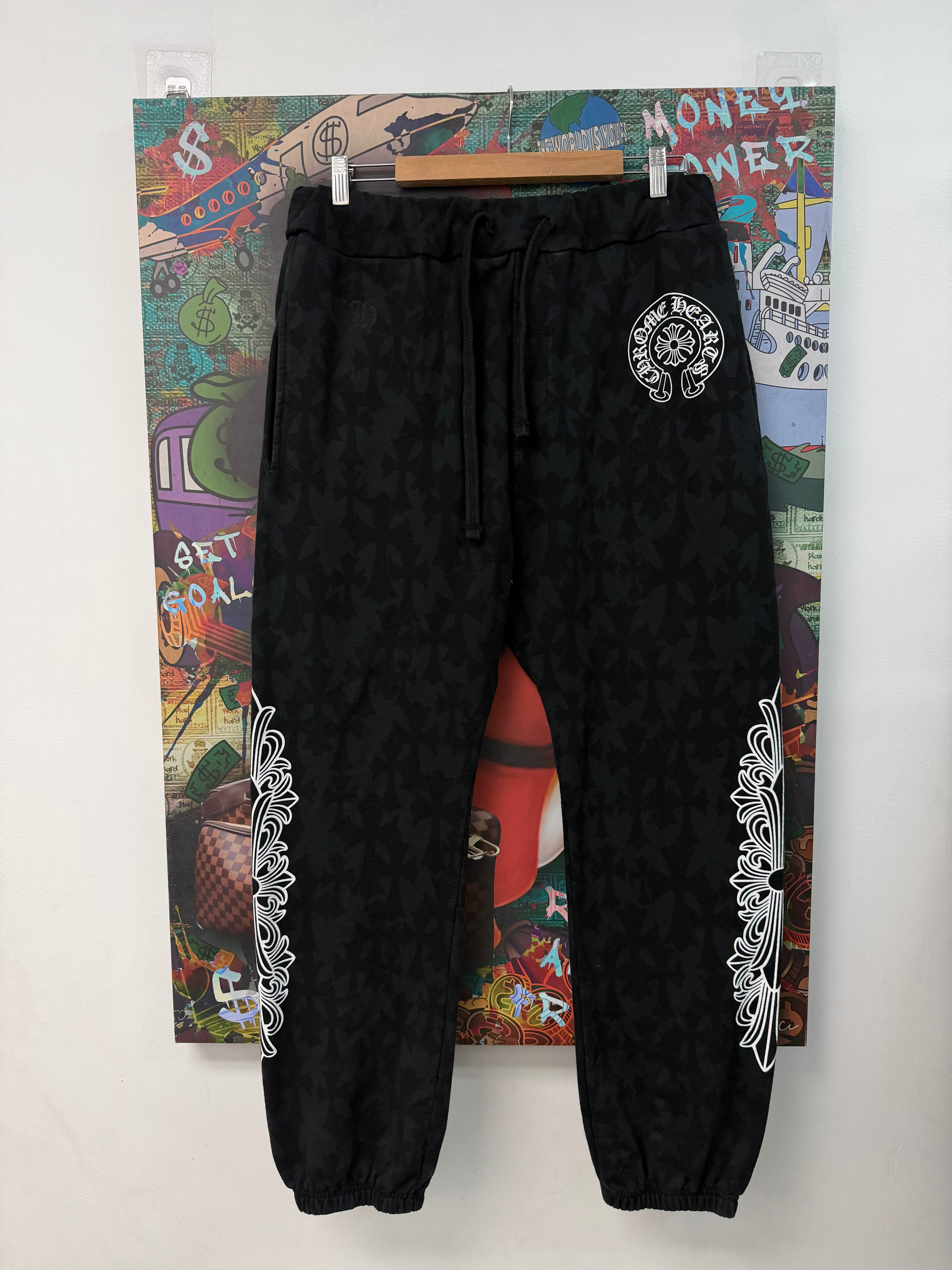 Chrome Hearts Cemetery Mono Black Sweats