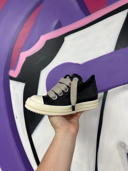 Rick Owens Jumbo Lace Low Top Black Milk (39) New With Box