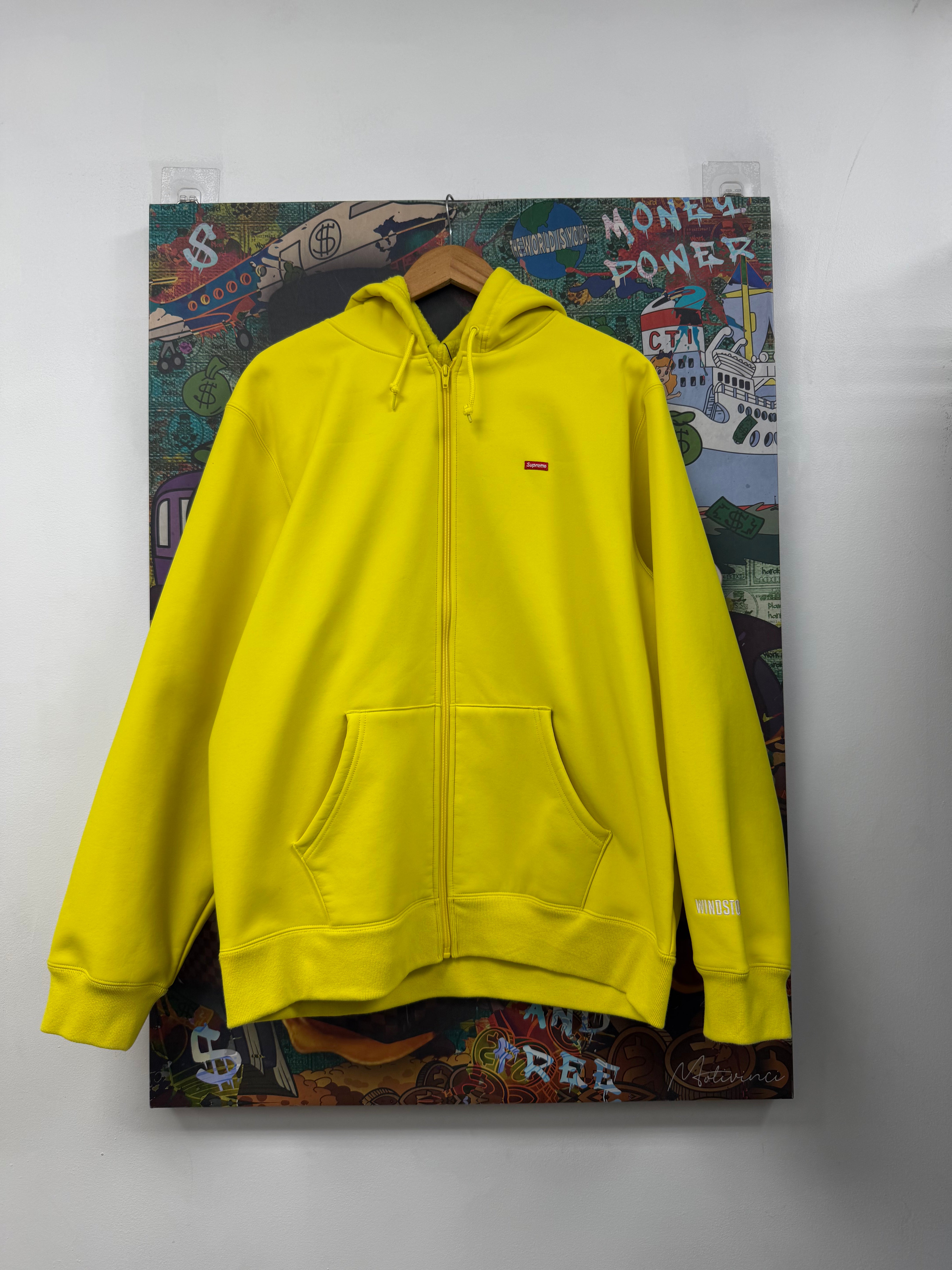Supreme Yellow Windstopper Zip Up Hoodie