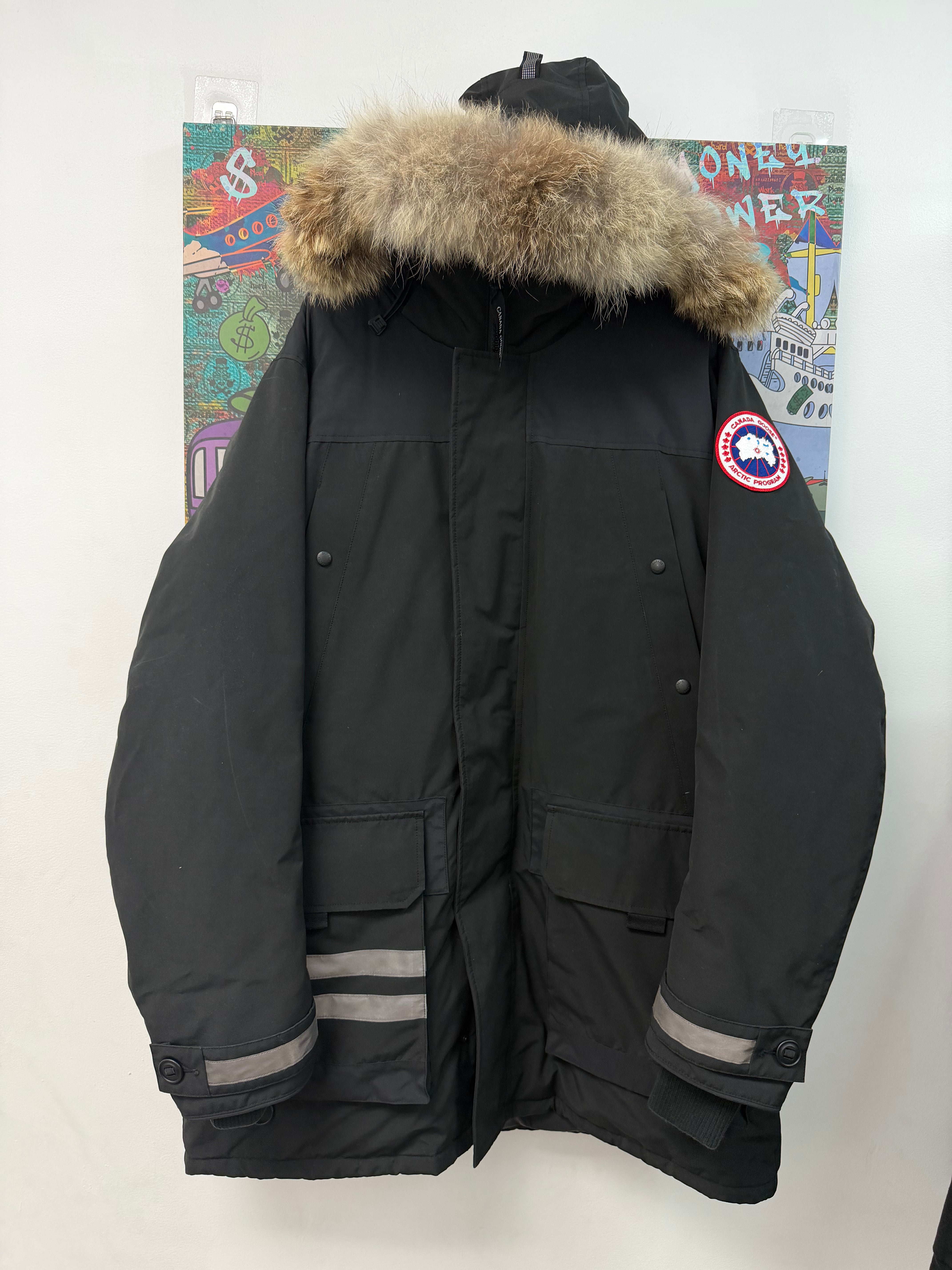 Canada Goose Black Fur Wyndham Parka Jacket