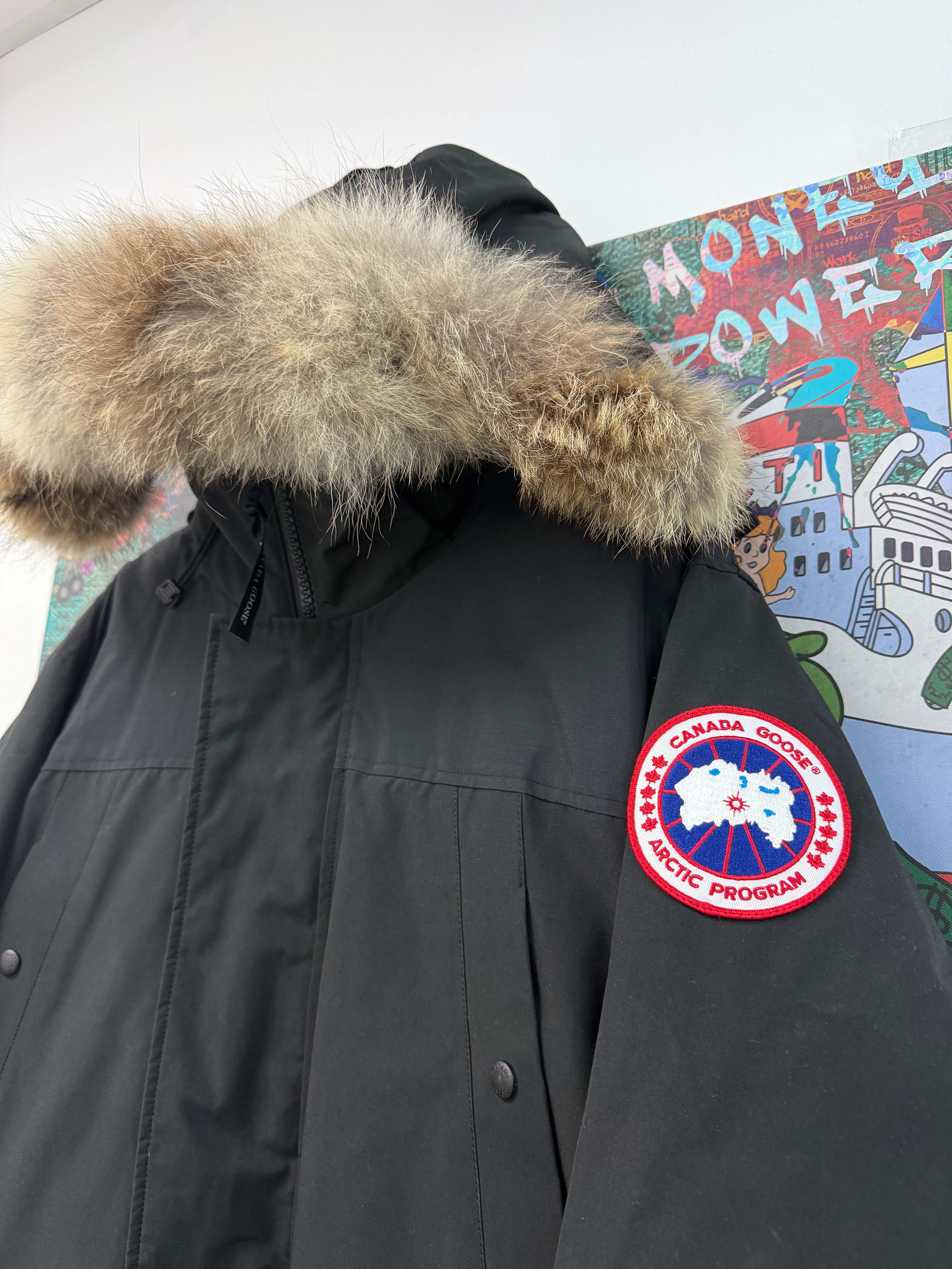 Canada Goose Black Fur Wyndham Parka Jacket