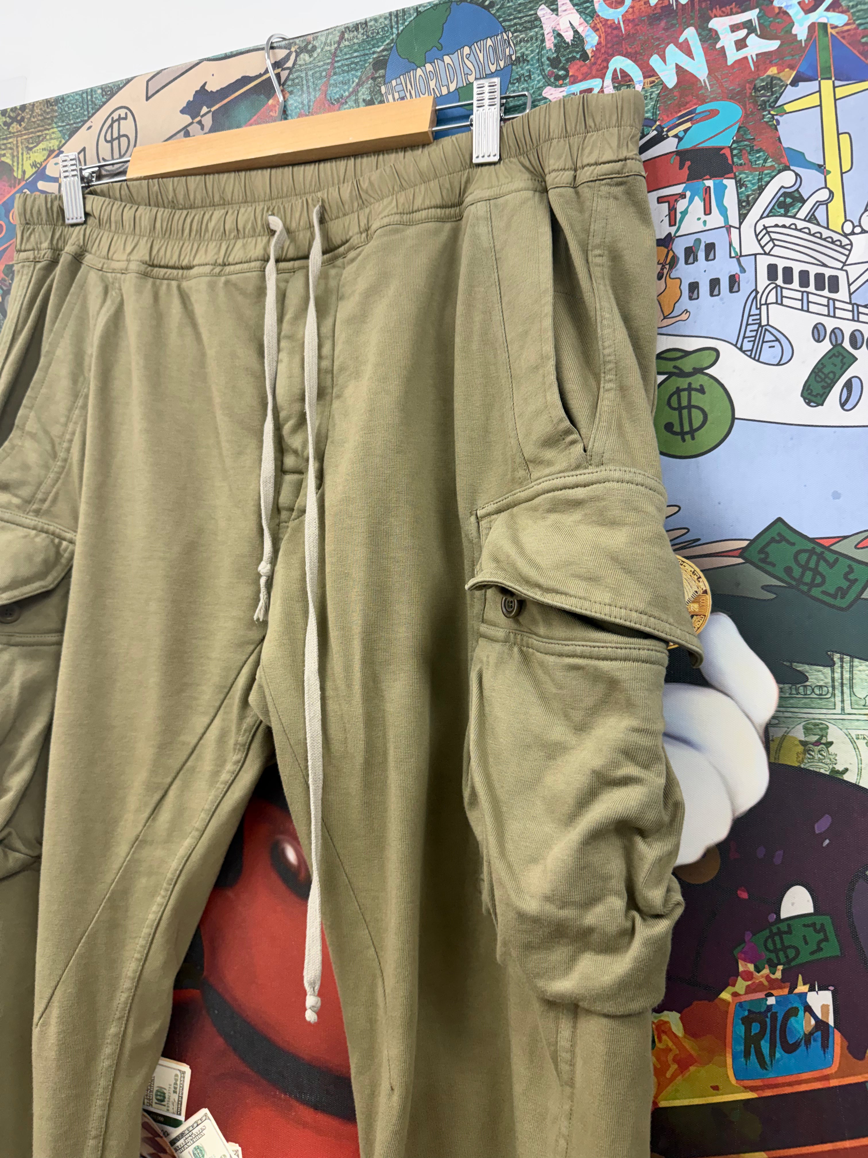 Rick Owens Tan Cargo Sweats