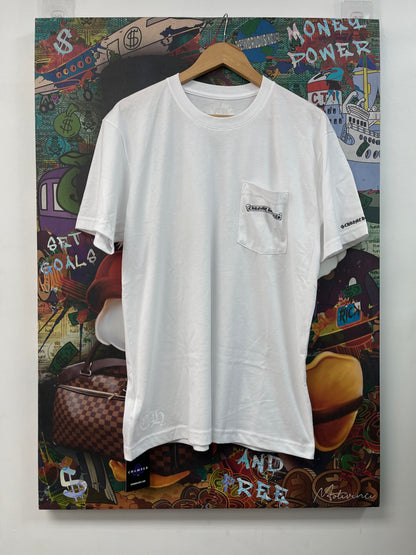 Chrome Hearts Scroll Logo White Tee