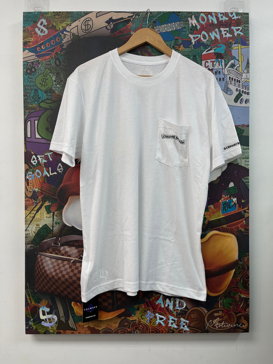 Chrome Hearts Scroll Logo White Tee