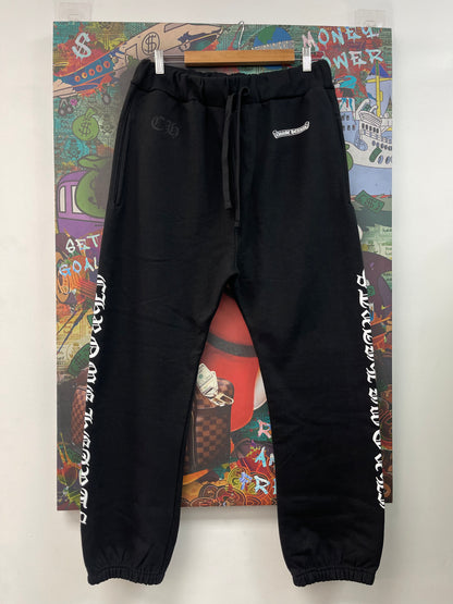 Chrome Hearts Scroll Logo Black Sweatpants