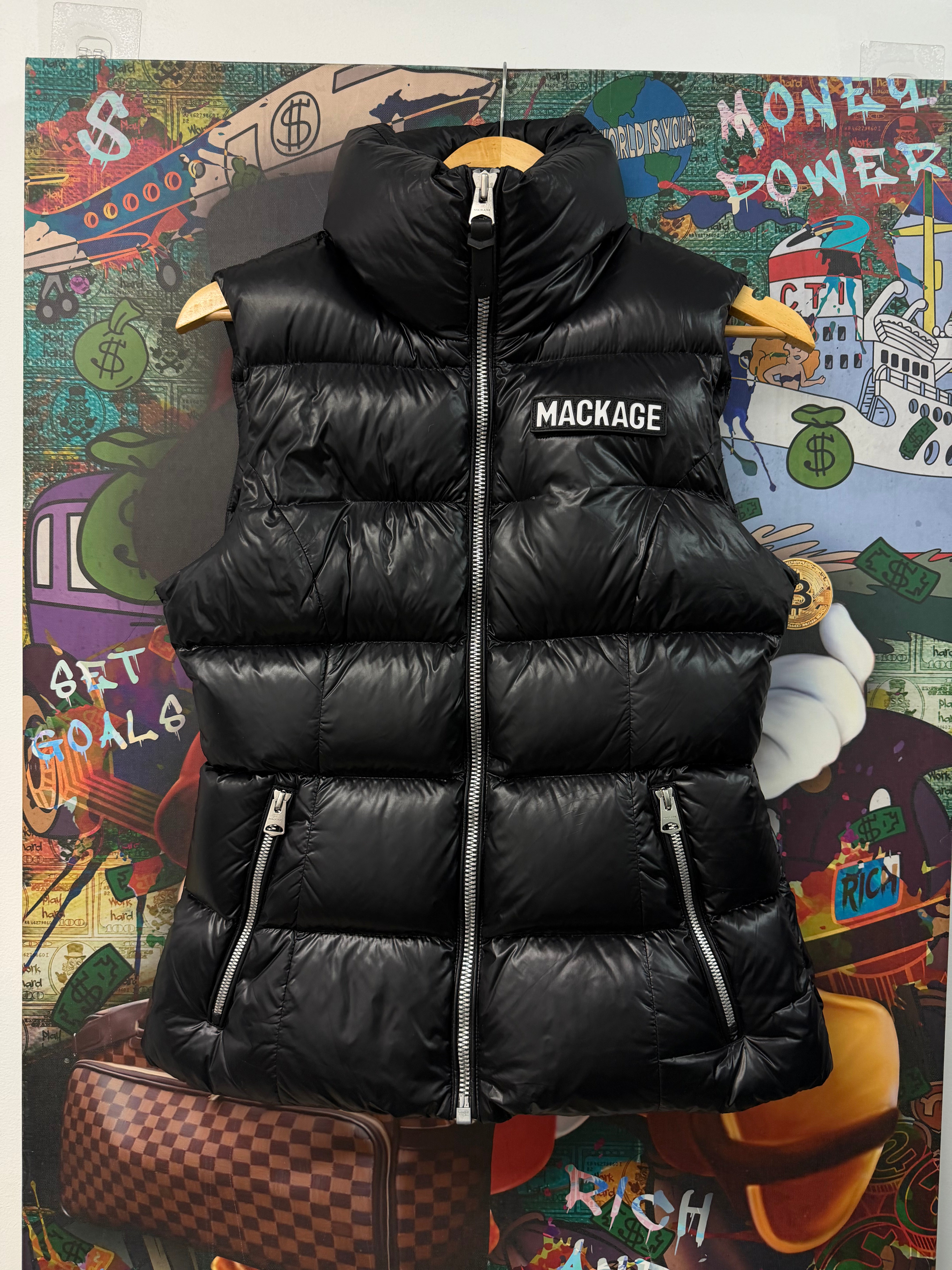 Mackage Black Womens Puffer Vest