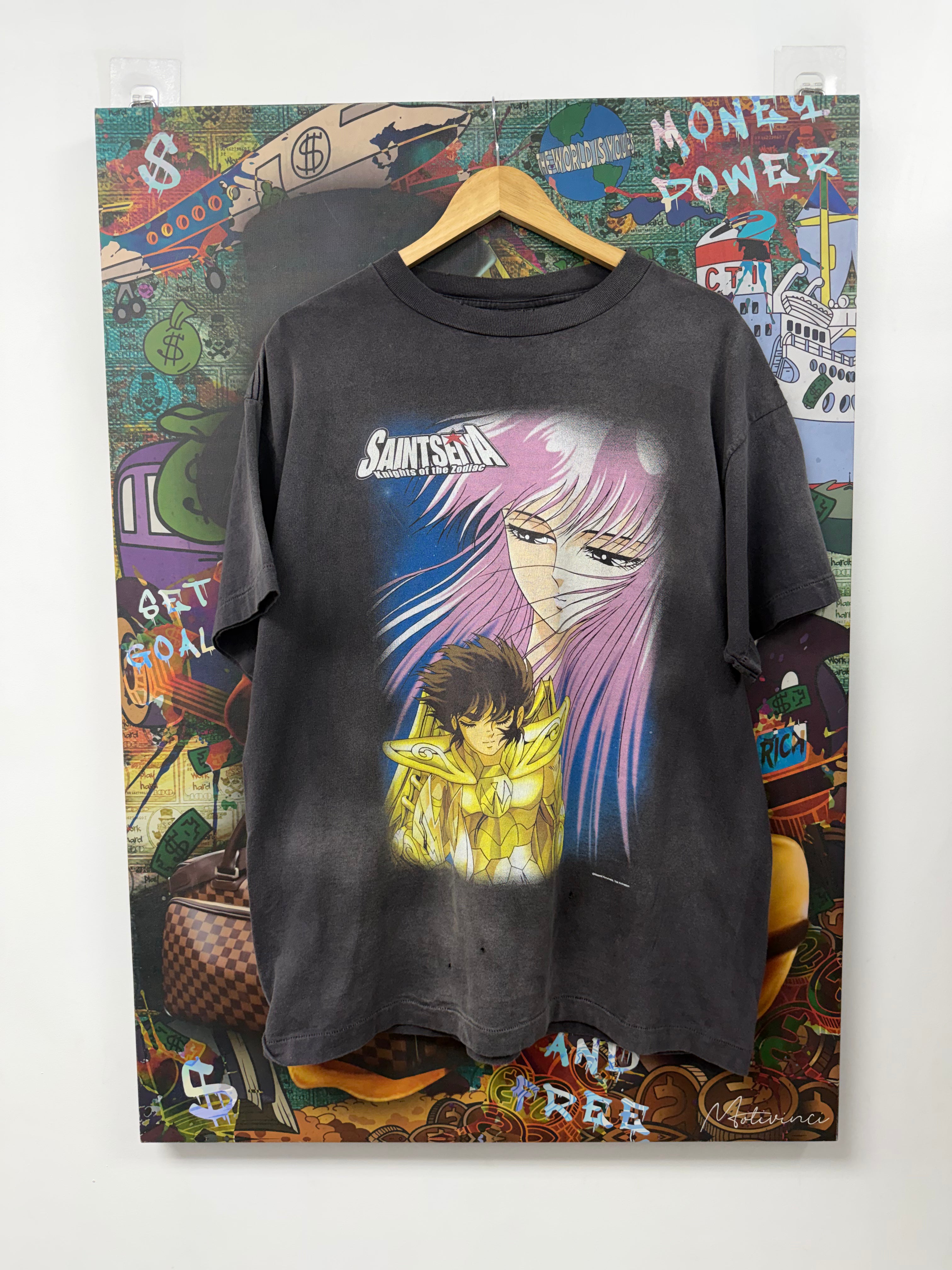 Saint Michael x Seiya Grey Anime Tee