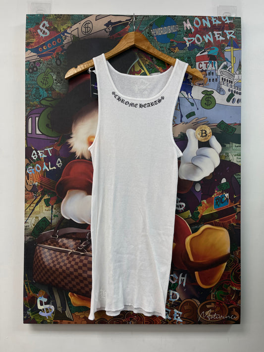 Chrome Hearts Neck Logo White Stencil Tank Top