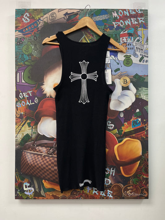Chrome Hearts T Bar Cross Black Tank Top
