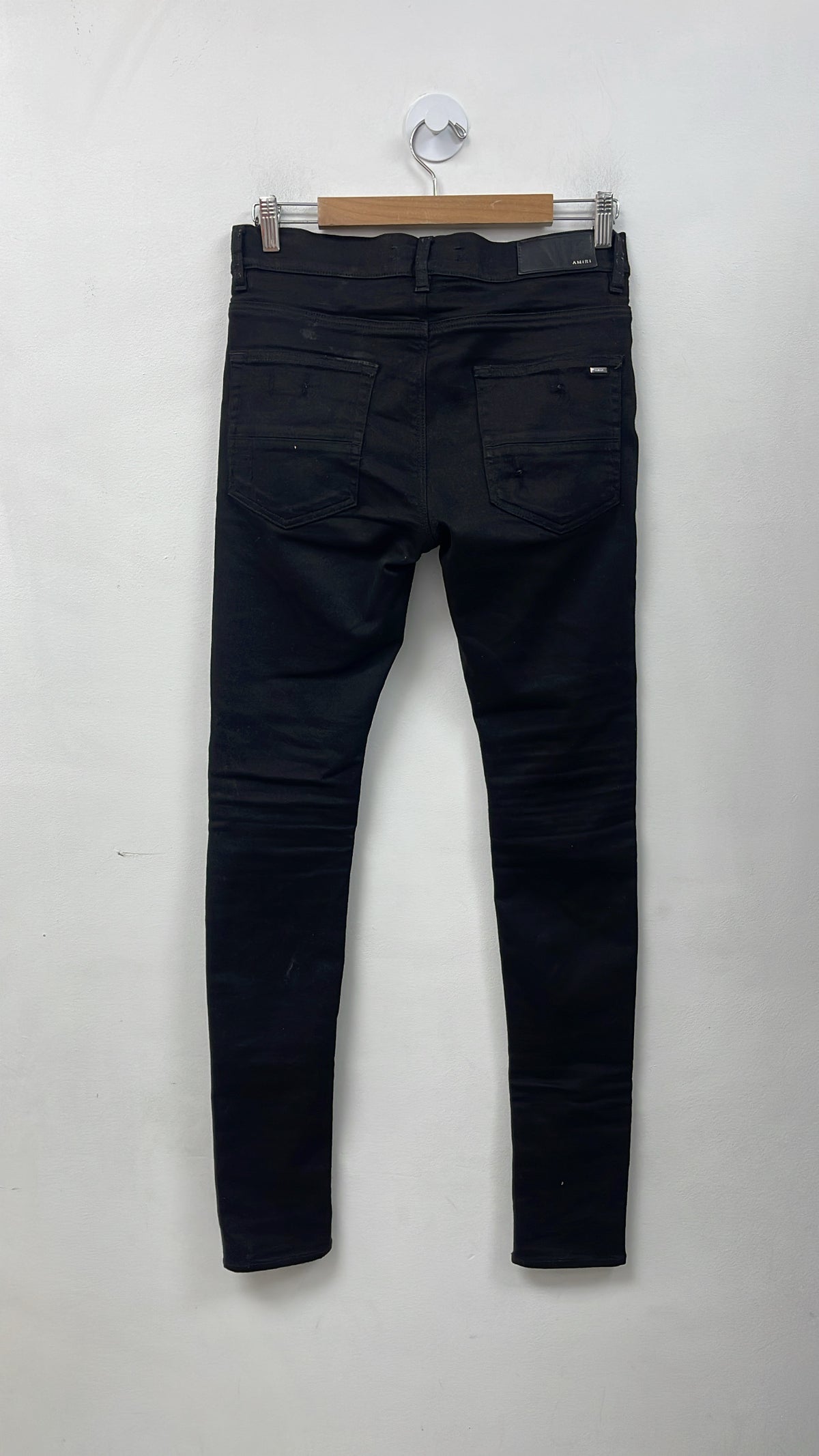 Amiri MX1 Black Camo Patch Jeans