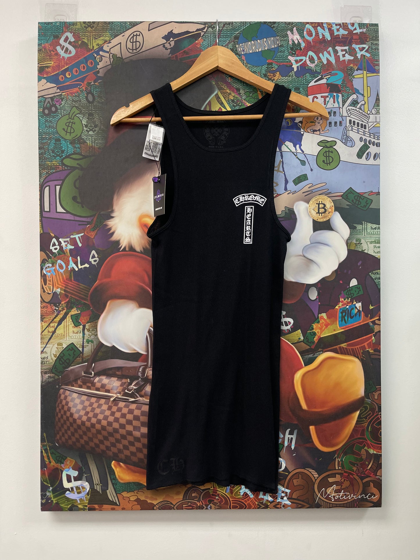 Chrome Hearts T Bar Cross Black Tank Top
