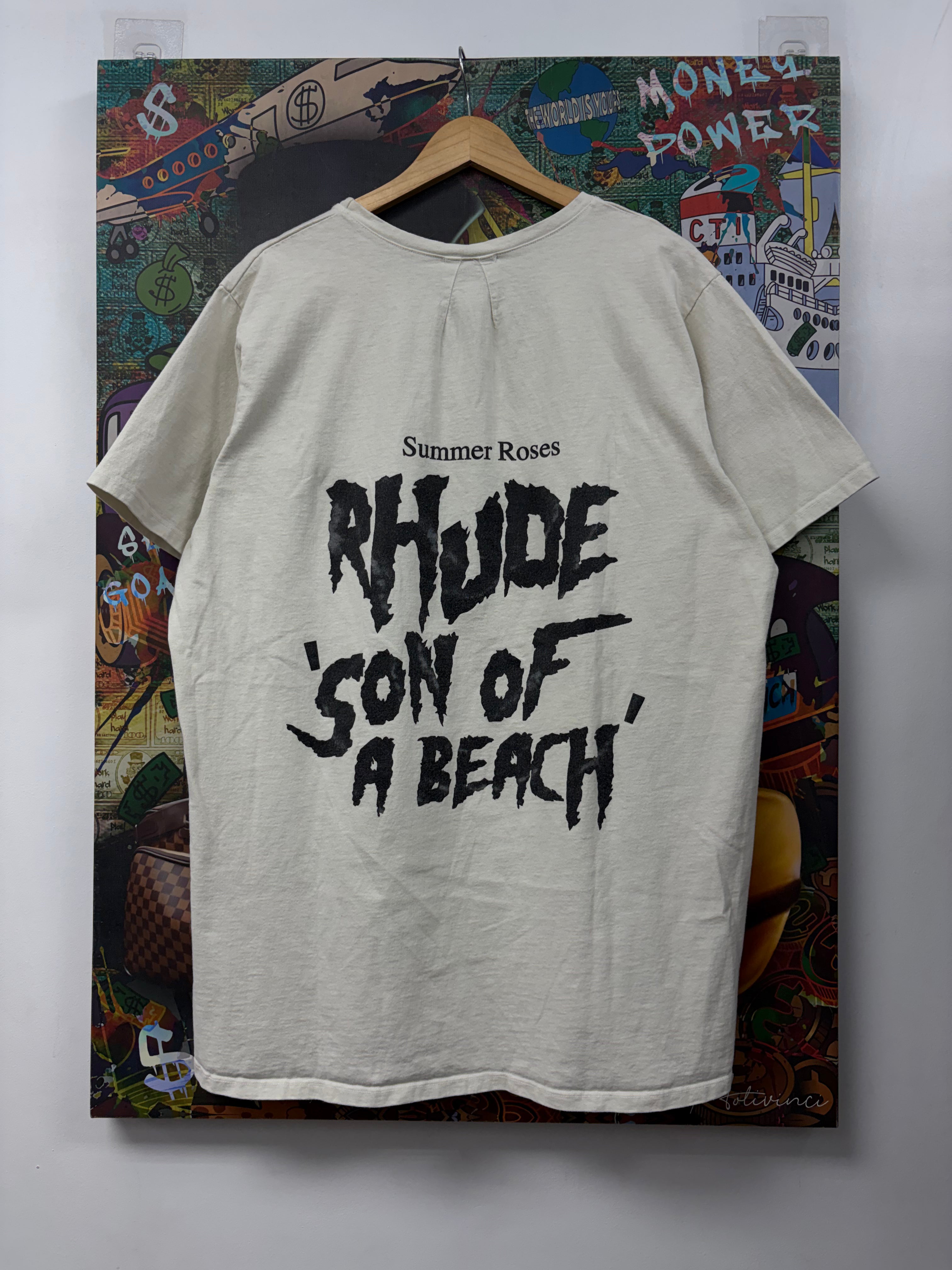 Rhude Cream Summer Roses Tee