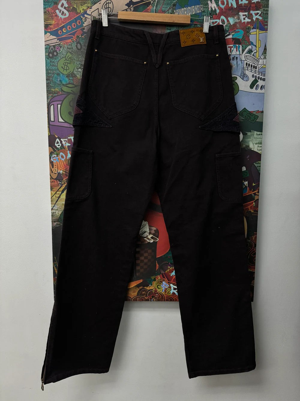 Louis Vuitton "Flower Monogram" Straight Burgundy Jeans