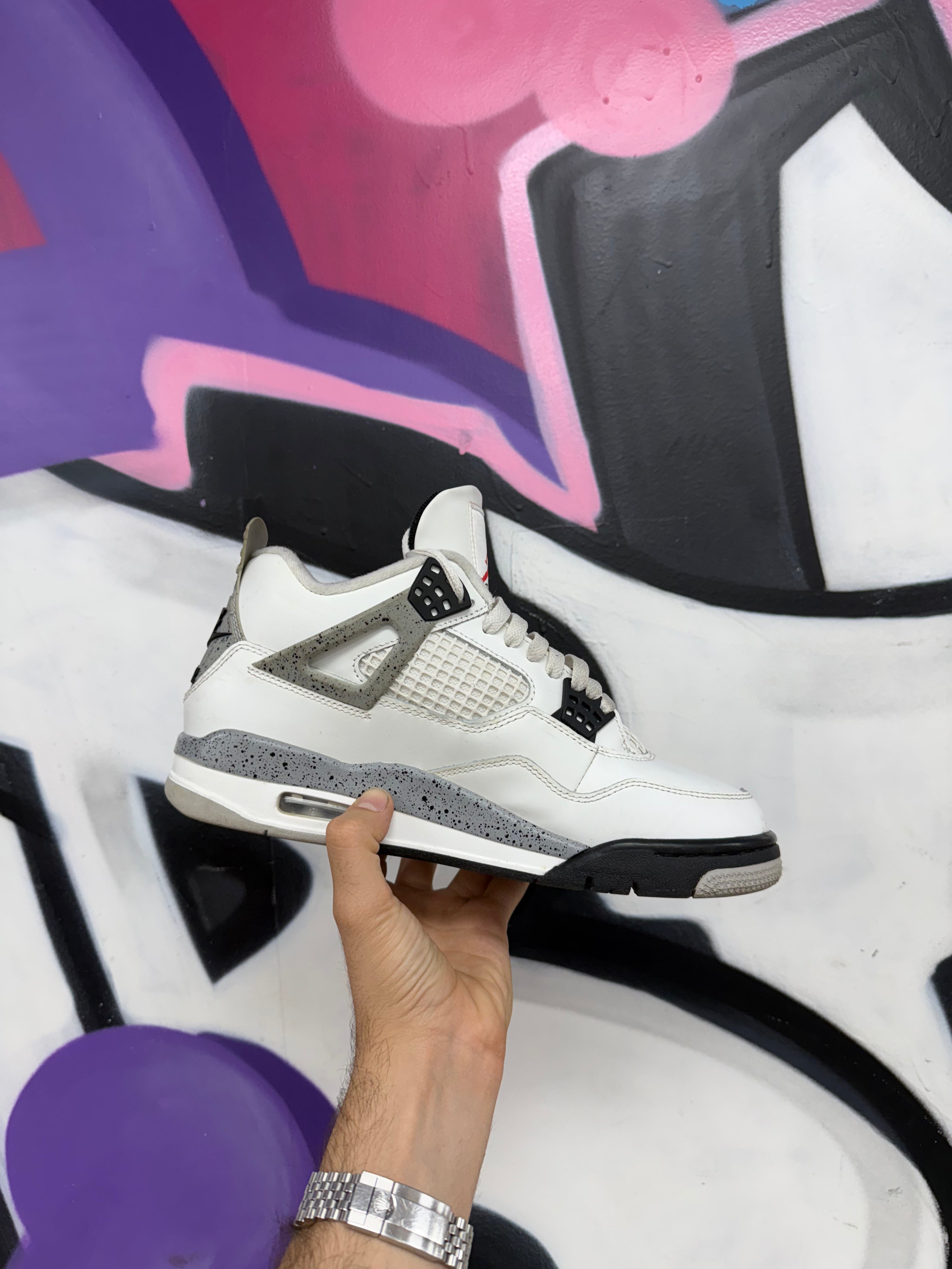 Jordan 4 White Cement Sneakers