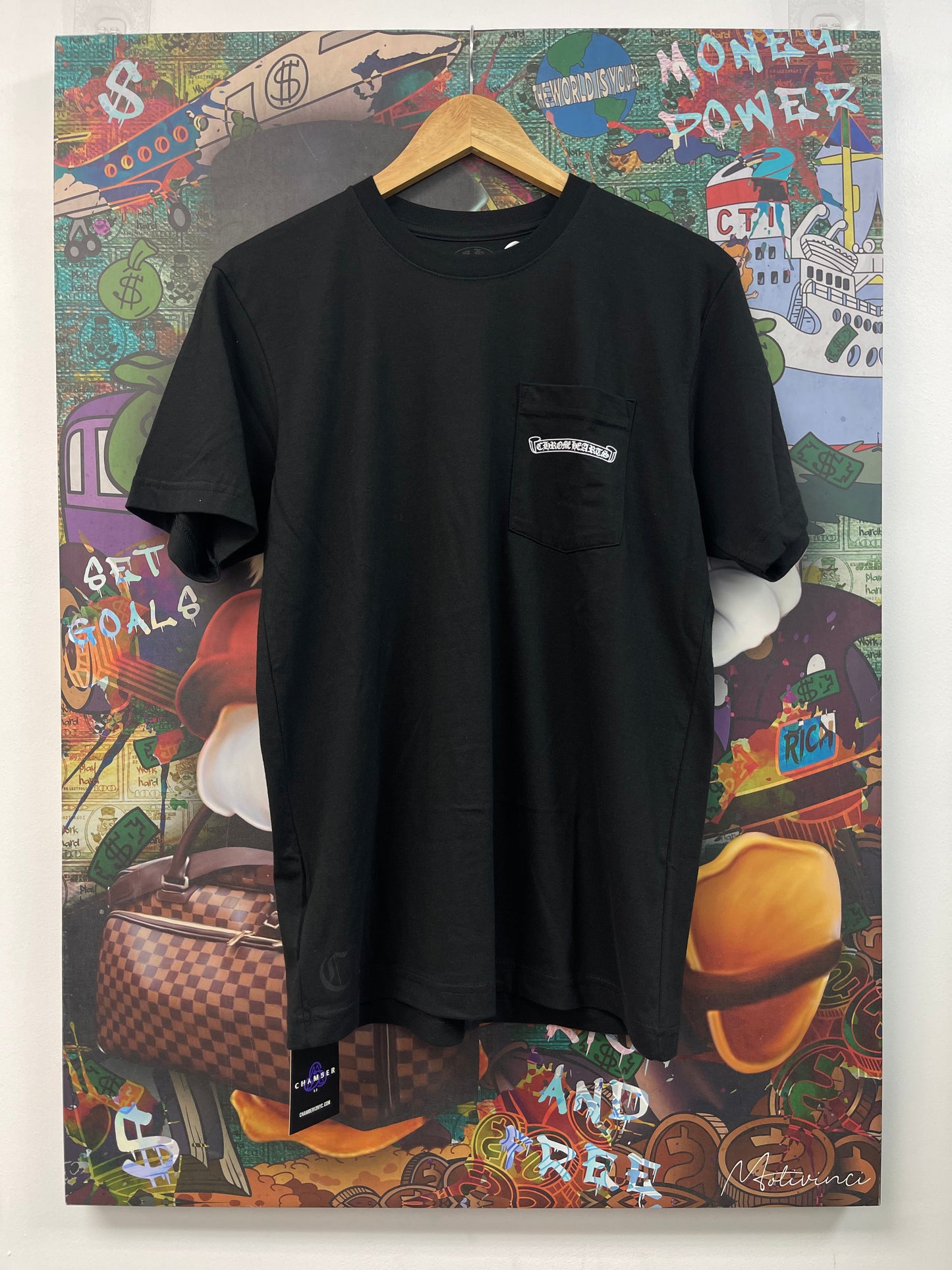 Chrome Hearts Scroll Logo Black Tee