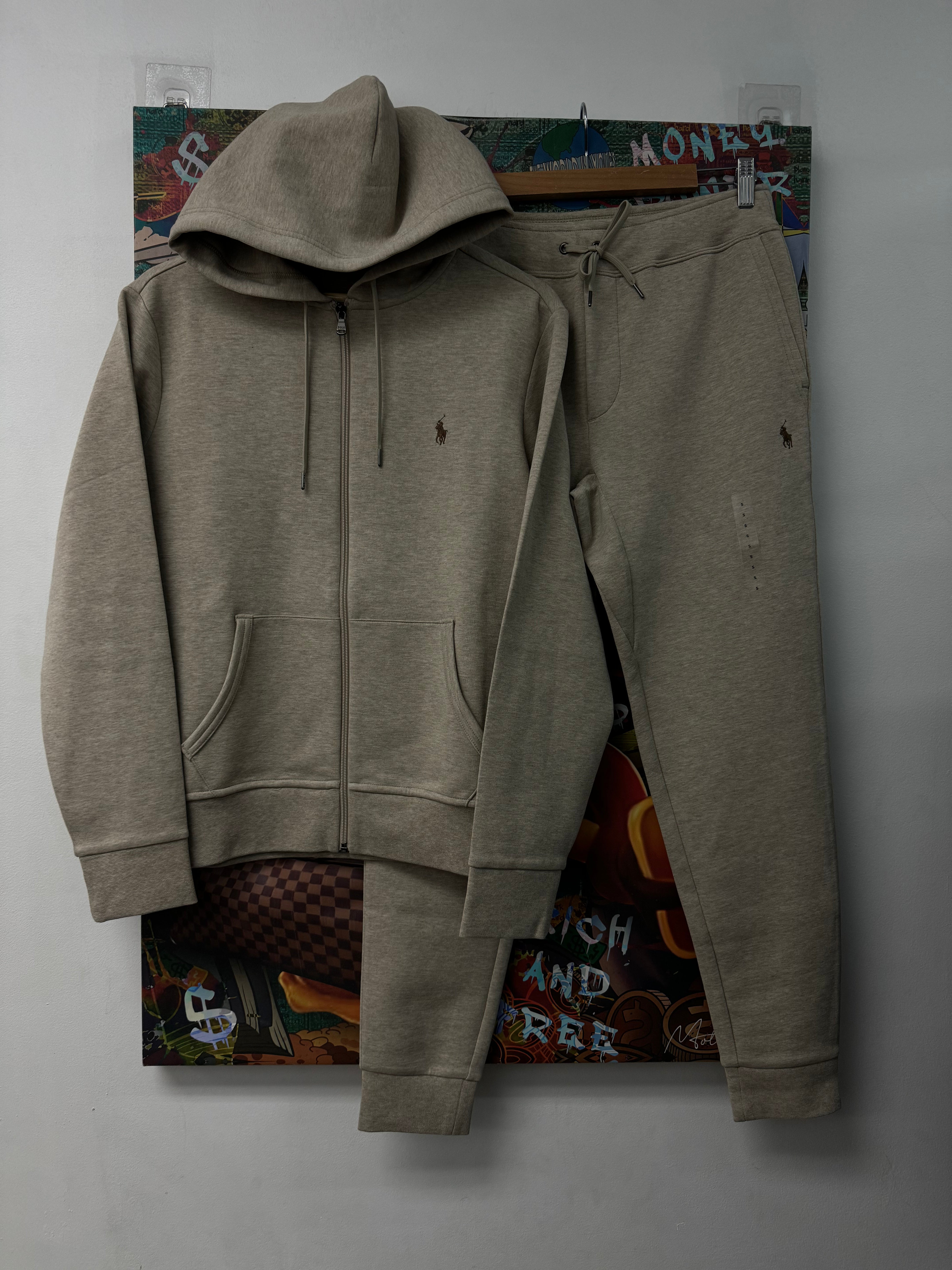 Polo Tan Brown Tech Sweatsuit