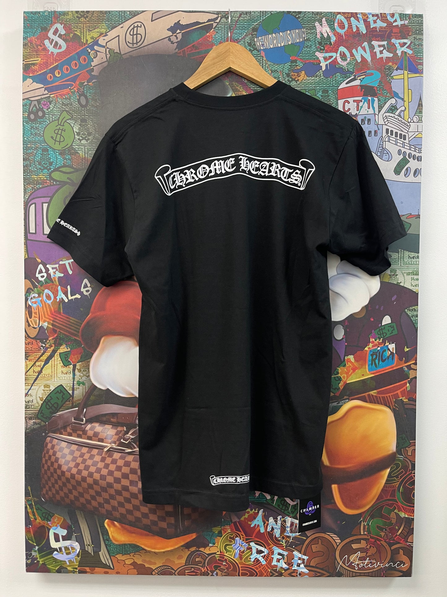 Chrome Hearts Scroll Logo Black Tee