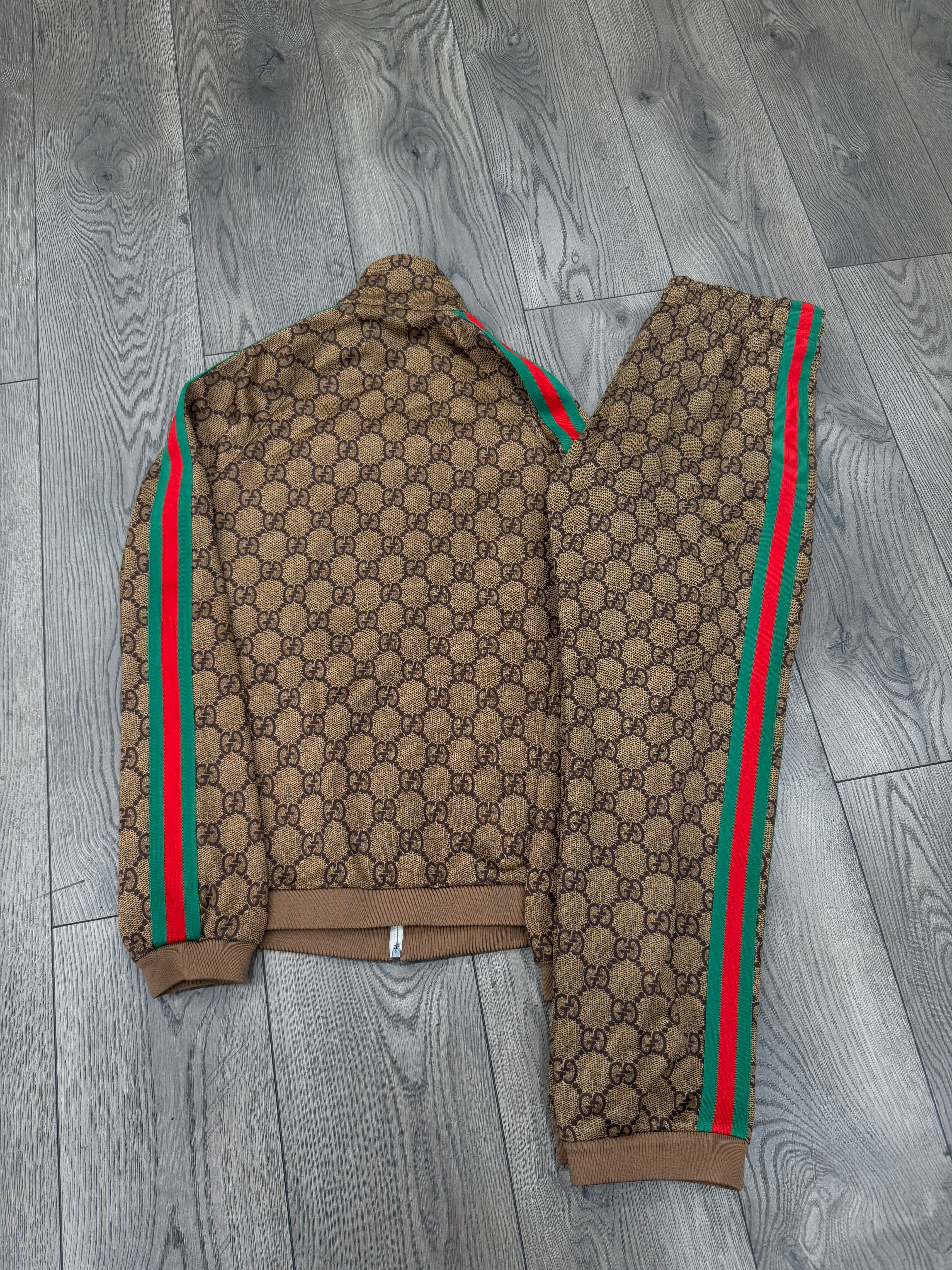 Gucci Tan GG Monogram Track Suit