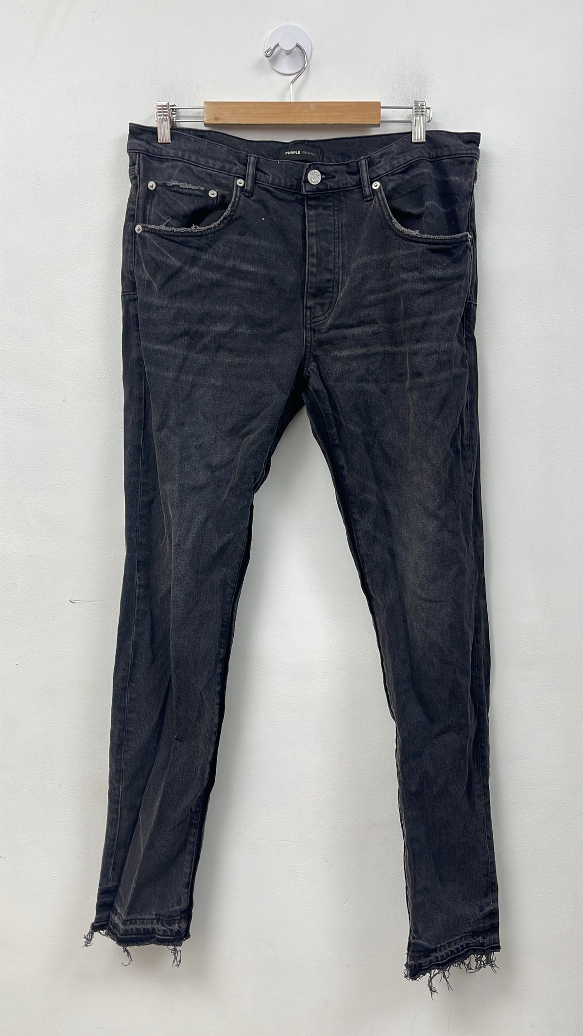 Purple Brand Black Wash Plain Jeans