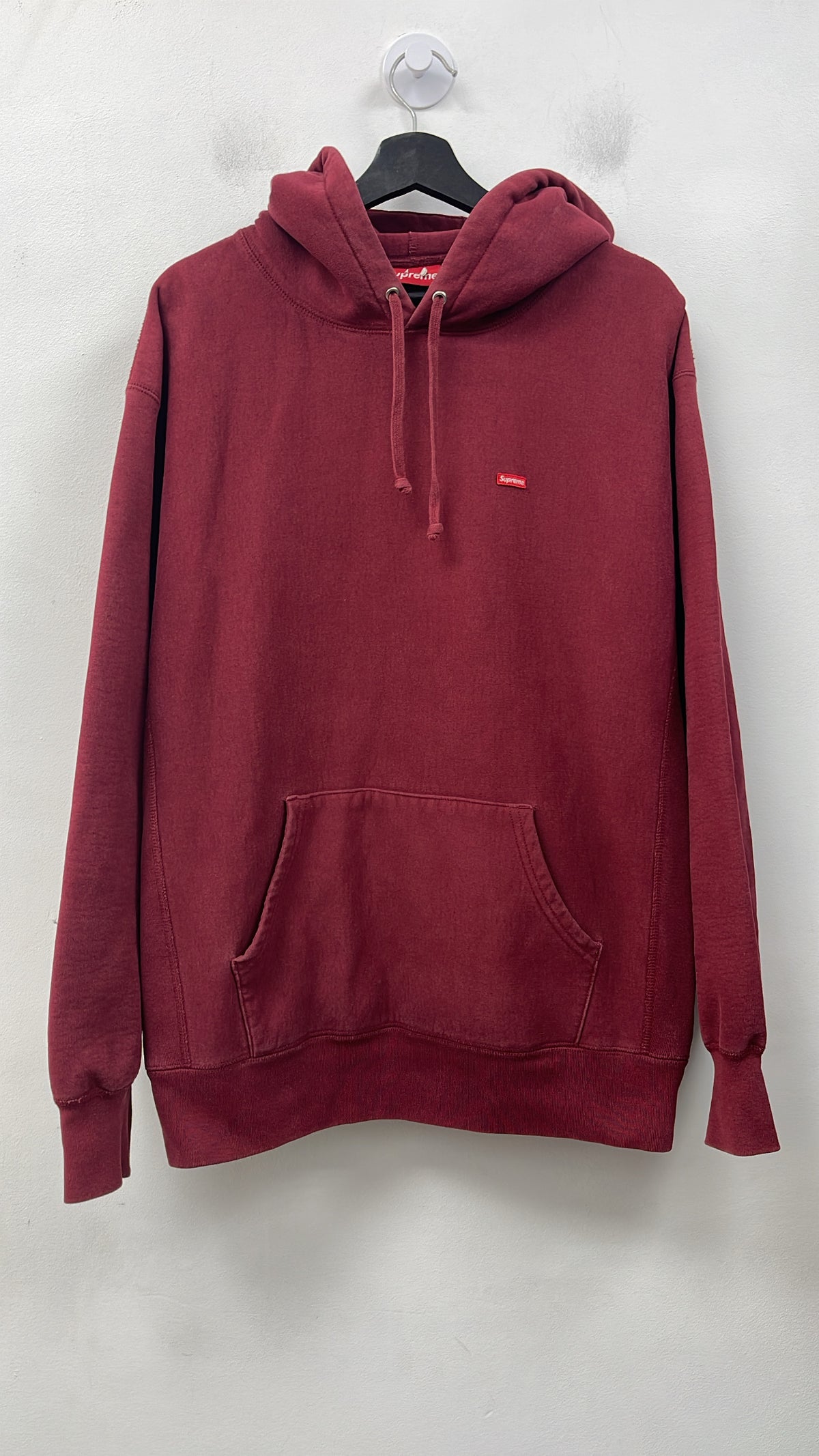 Supreme Burgundy Small Box Logo Hoodie