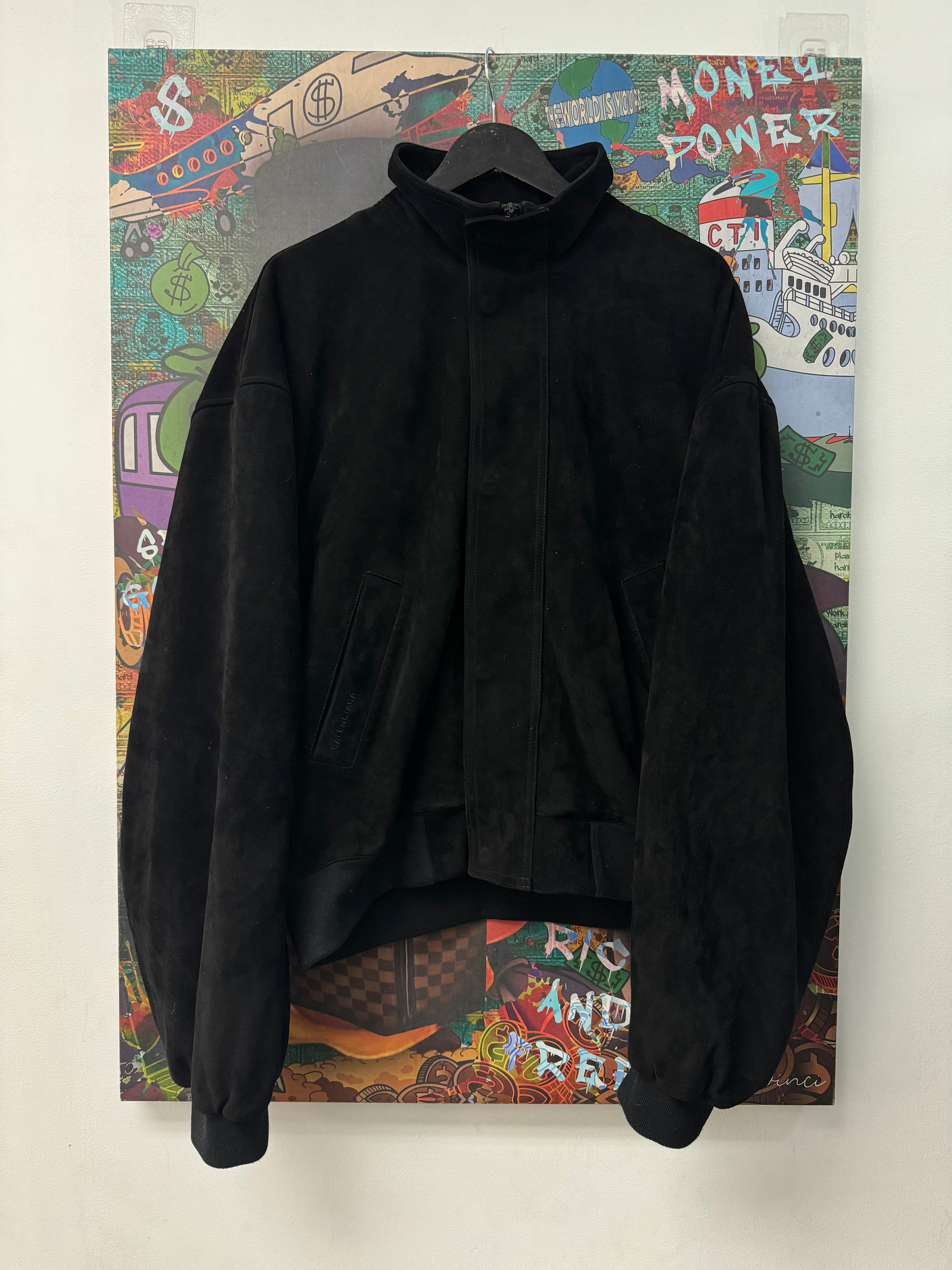 Balenciaga Lamb Leather Windbreaker Jacket