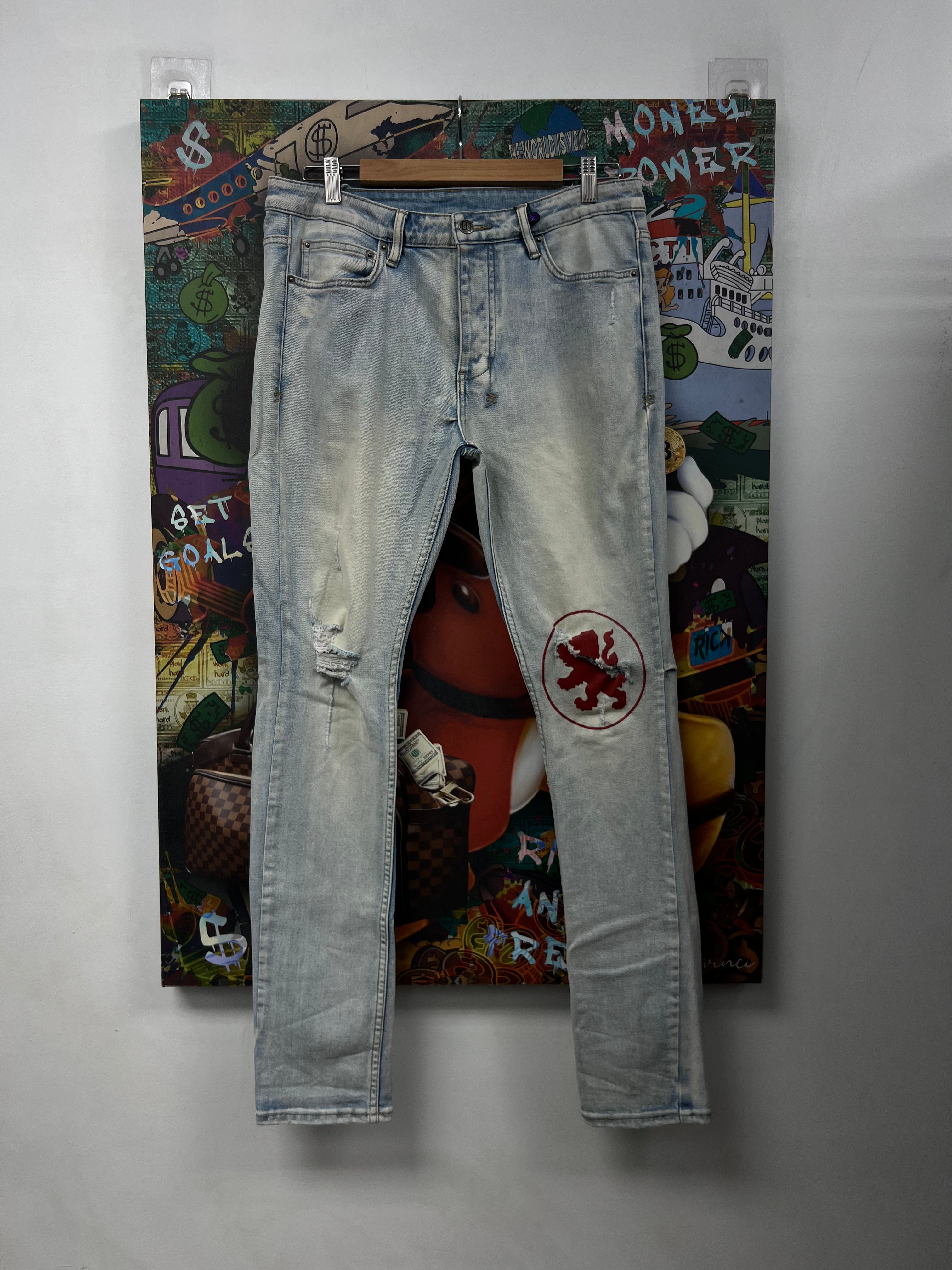 Ksubi Light Wash Red Lion Jeans