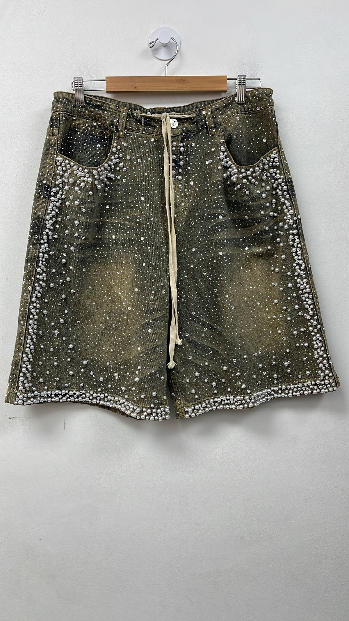 Vale Mid Wash Rainstorm Jean Shorts