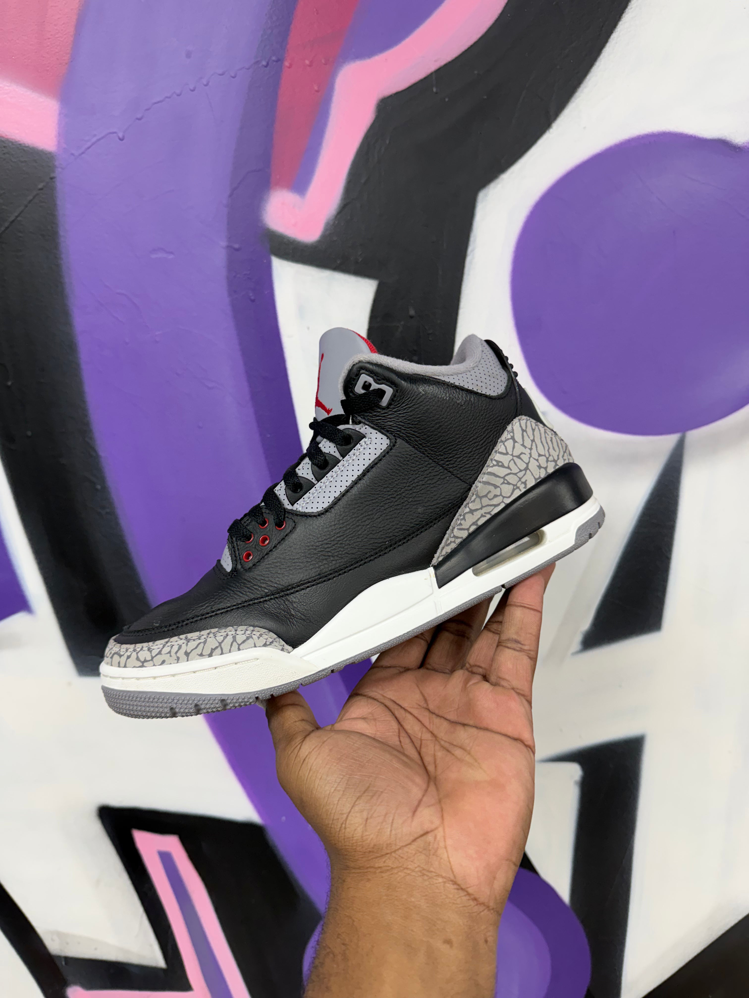 Jordan 3 Black Cement Sneakers