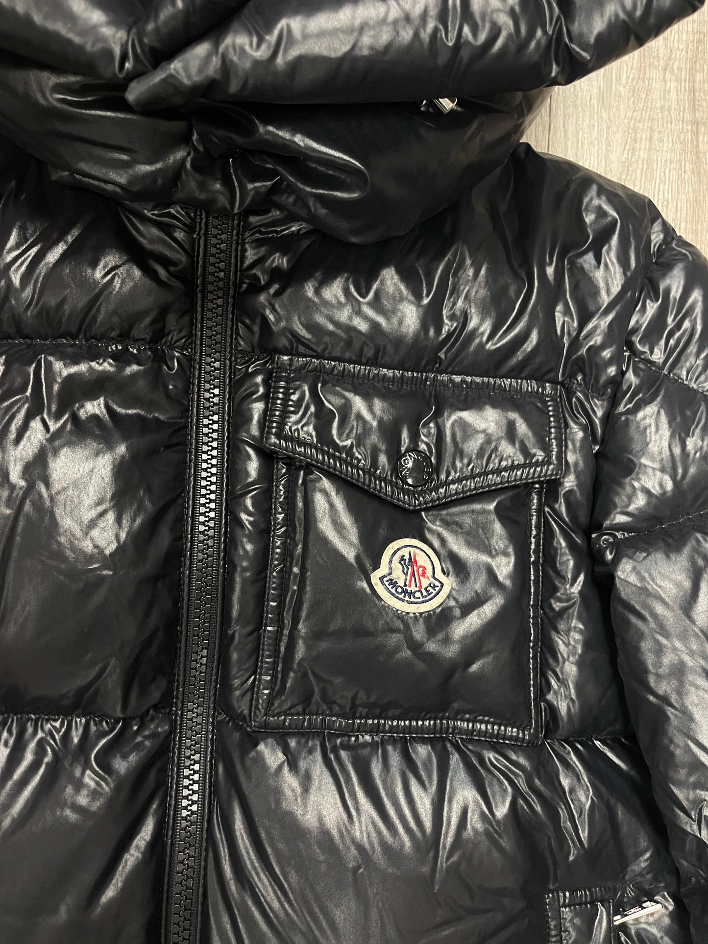 Moncler Puffer Jacket Black (Pocket Logo) Used Small