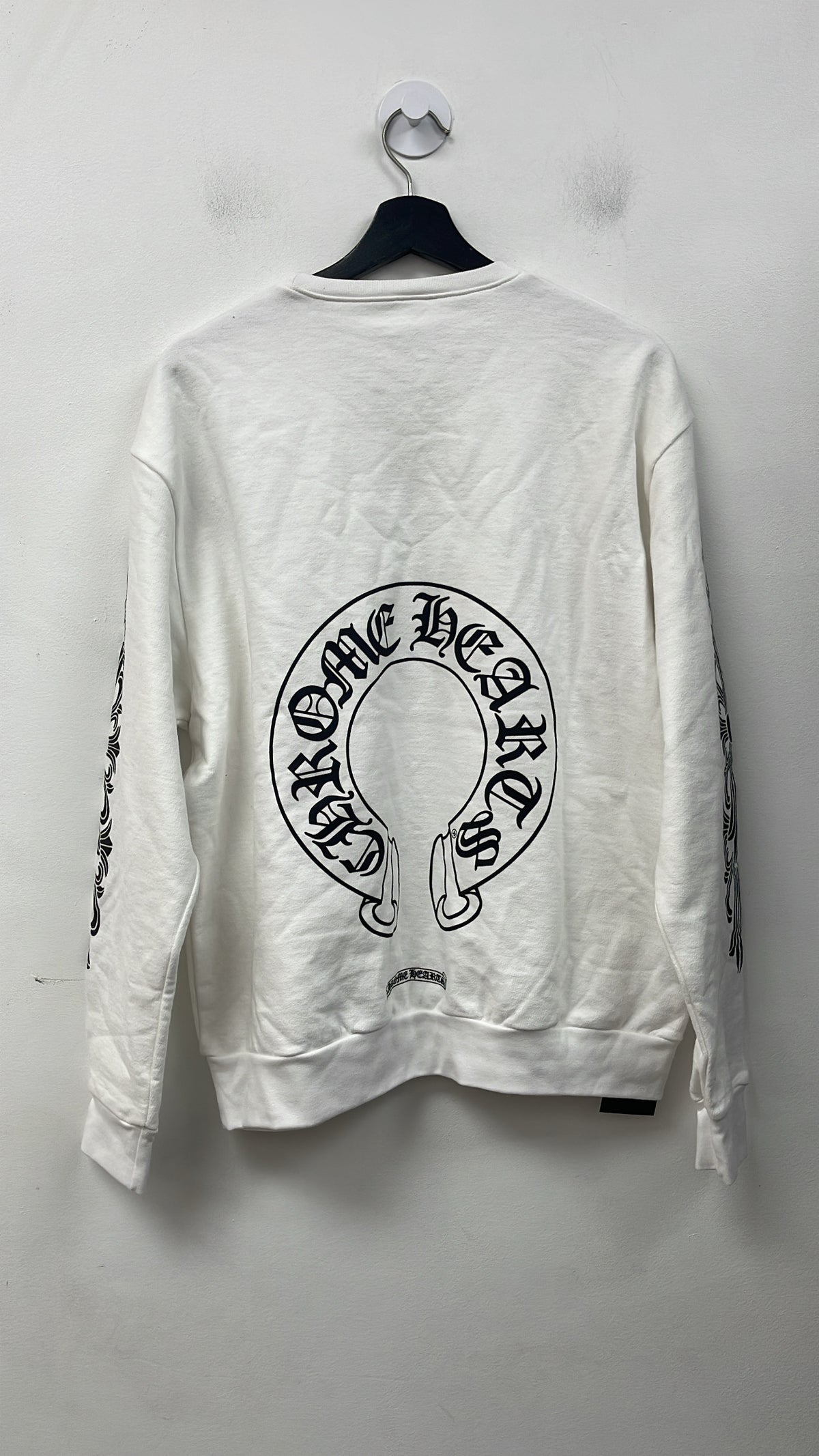 Chrome Hearts White Floral Horseshoe Crewneck