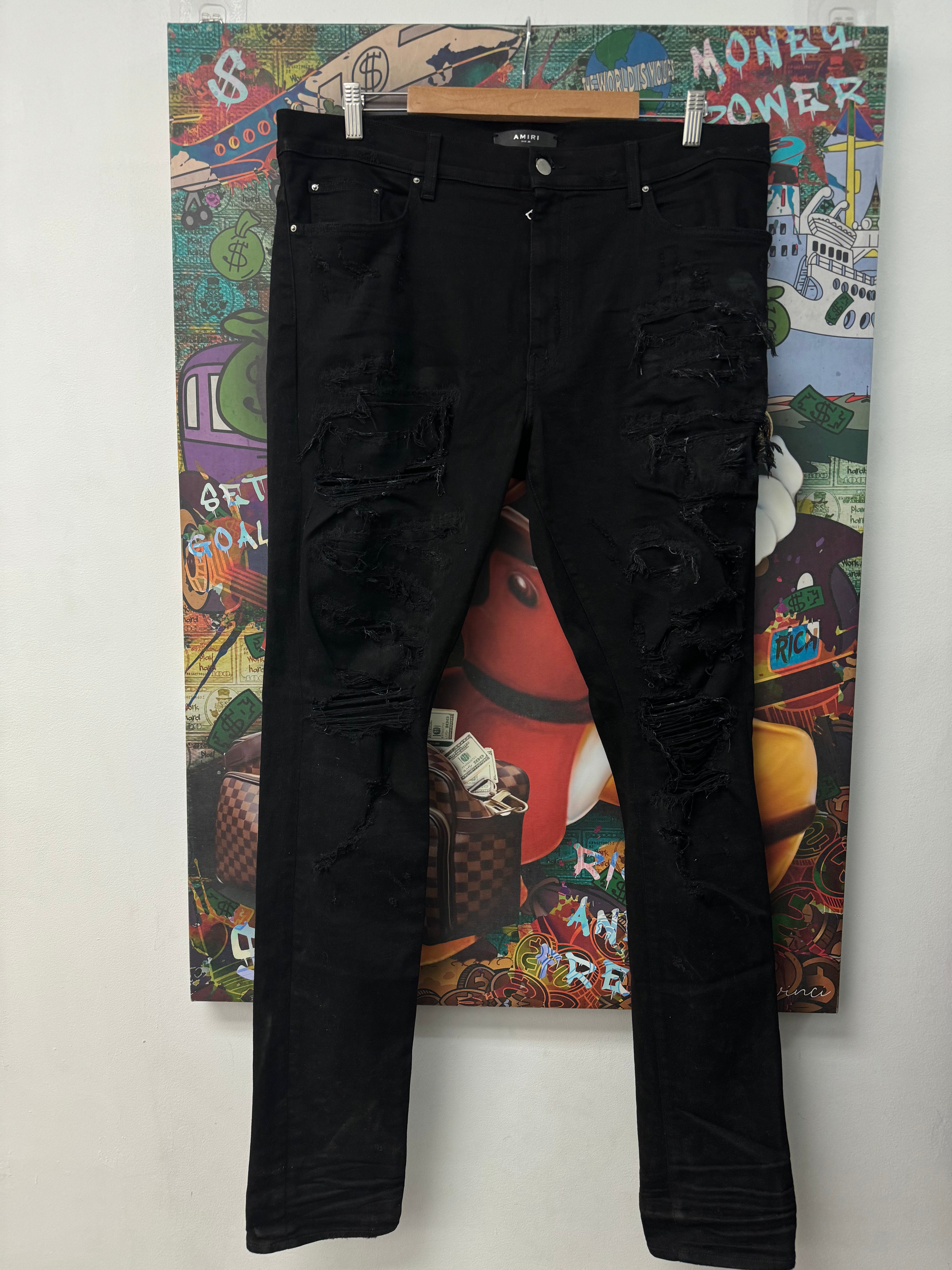 Amiri Black Thrasher Jeans