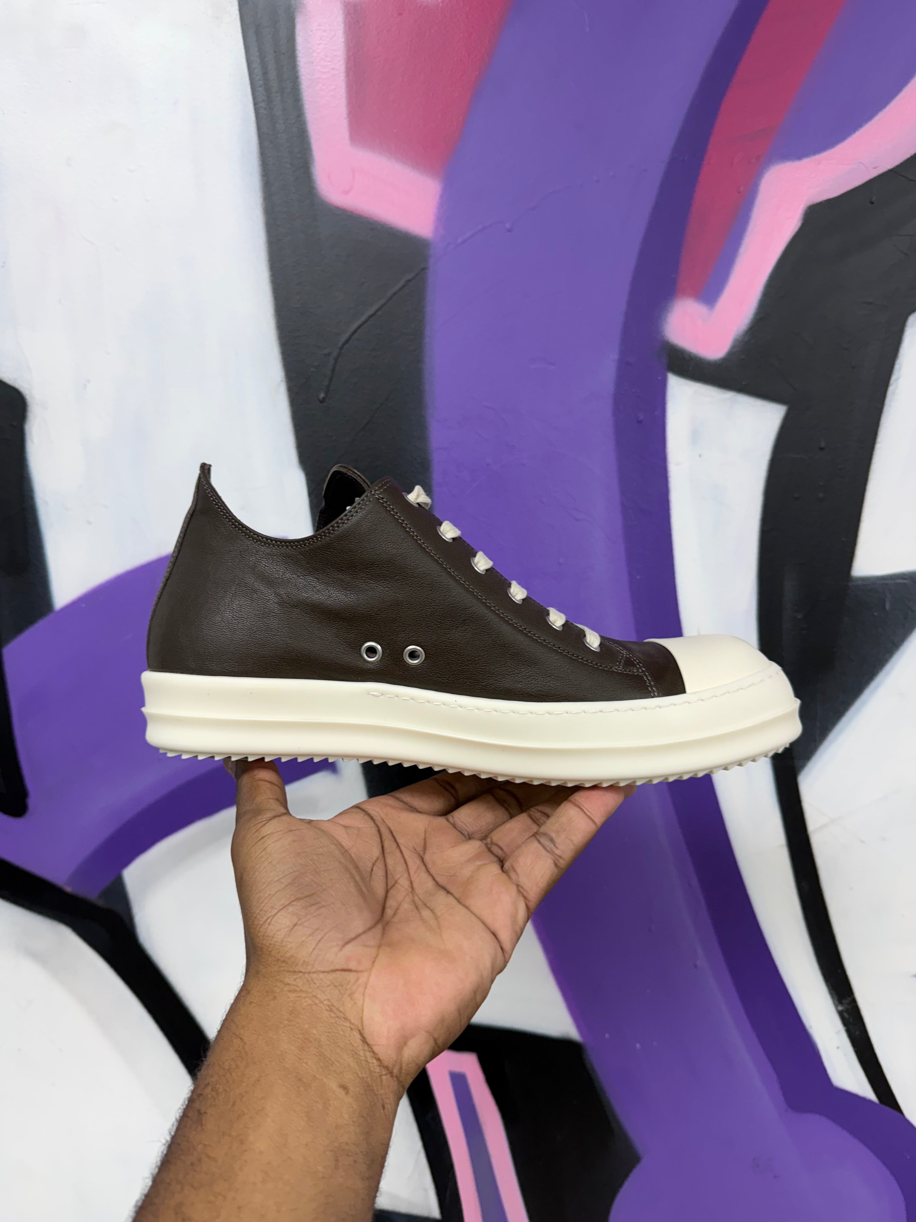 Rick Owens Grease & Milk Mainline Ramone Low Sneakers