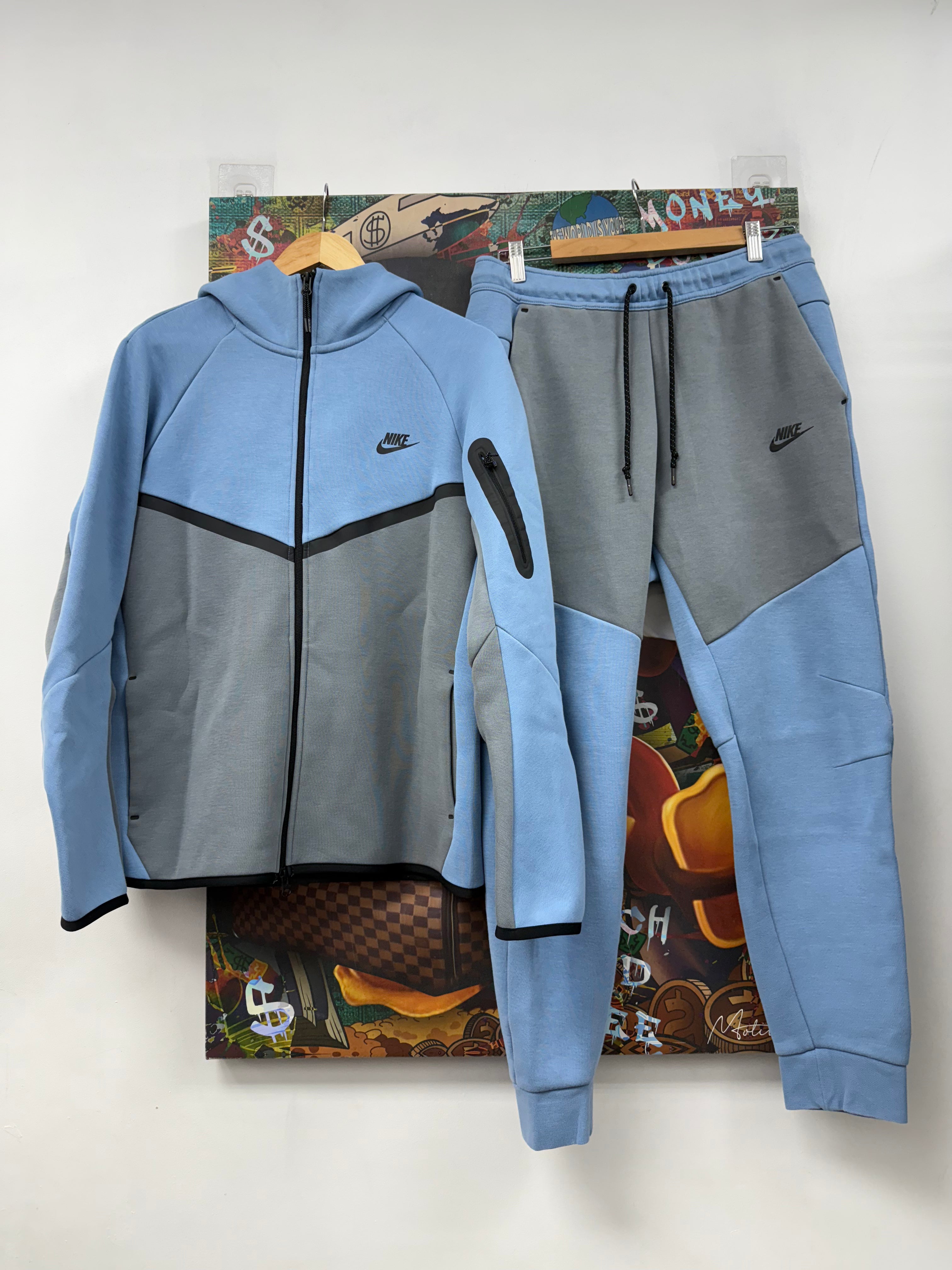 Nike Baby Blue Grey Tech Sweatsuit