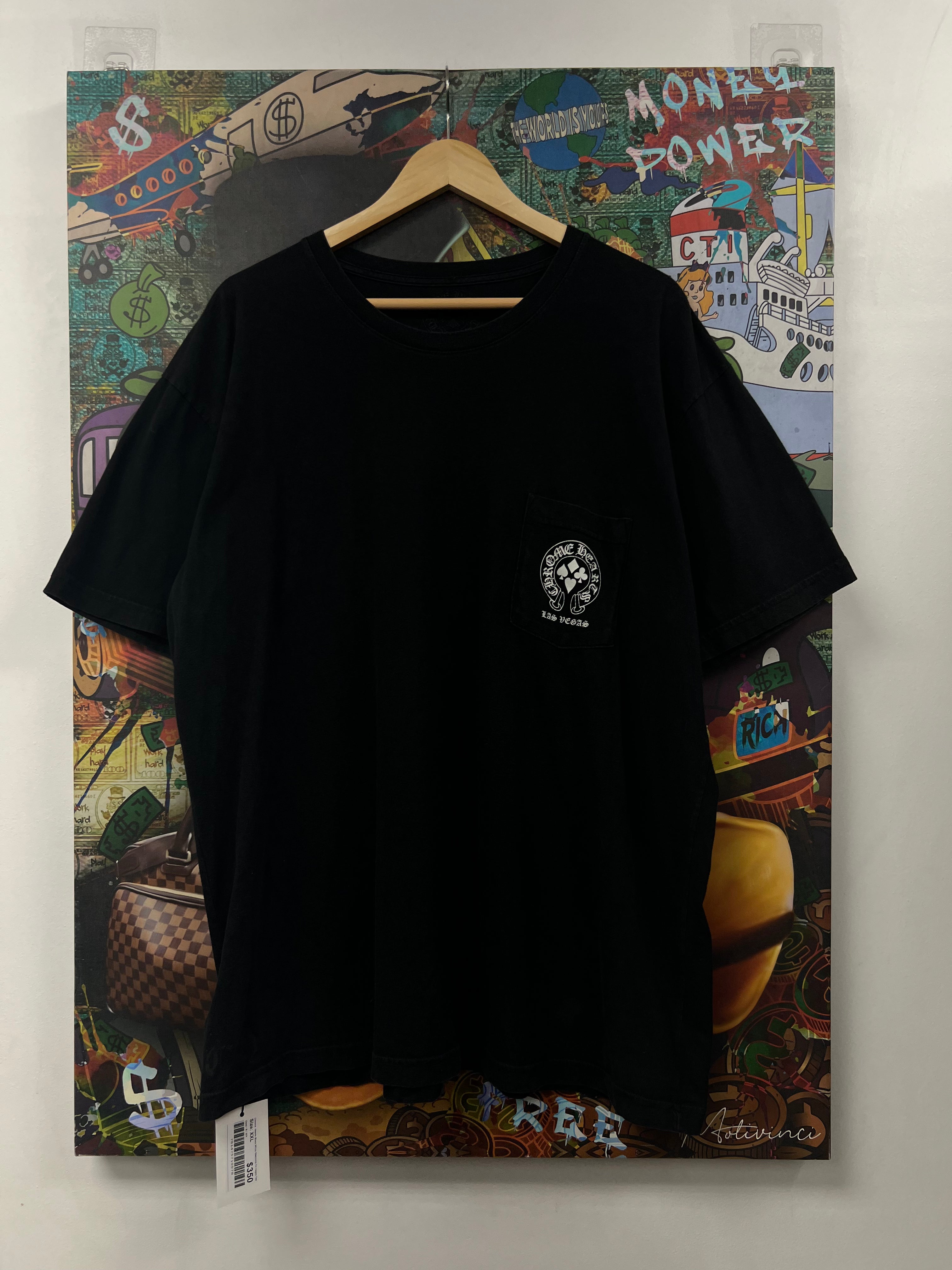 Chrome  Hearts Black White Welcome To Vegas Tee