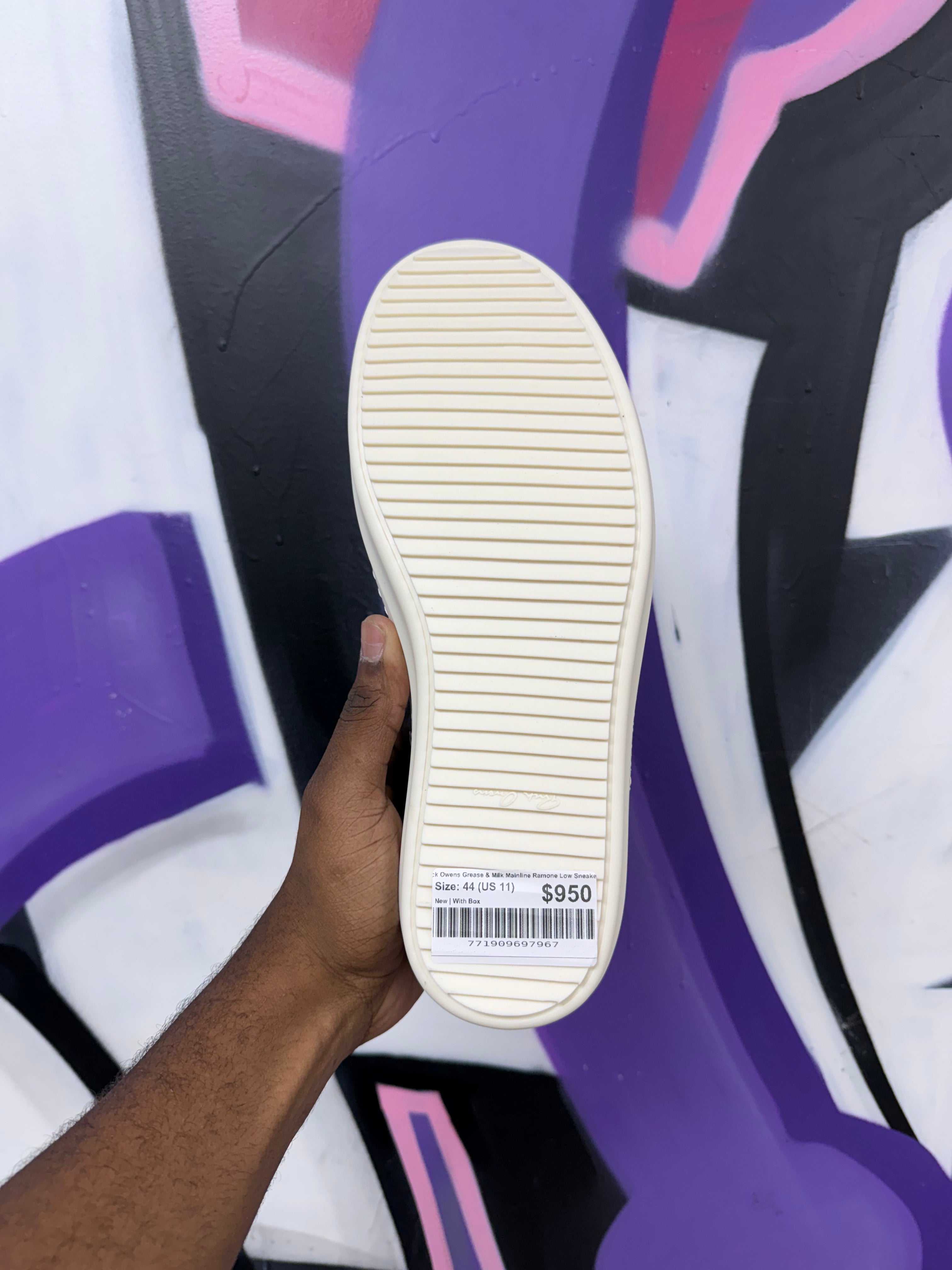Rick Owens Grease & Milk Mainline Ramone Low Sneakers