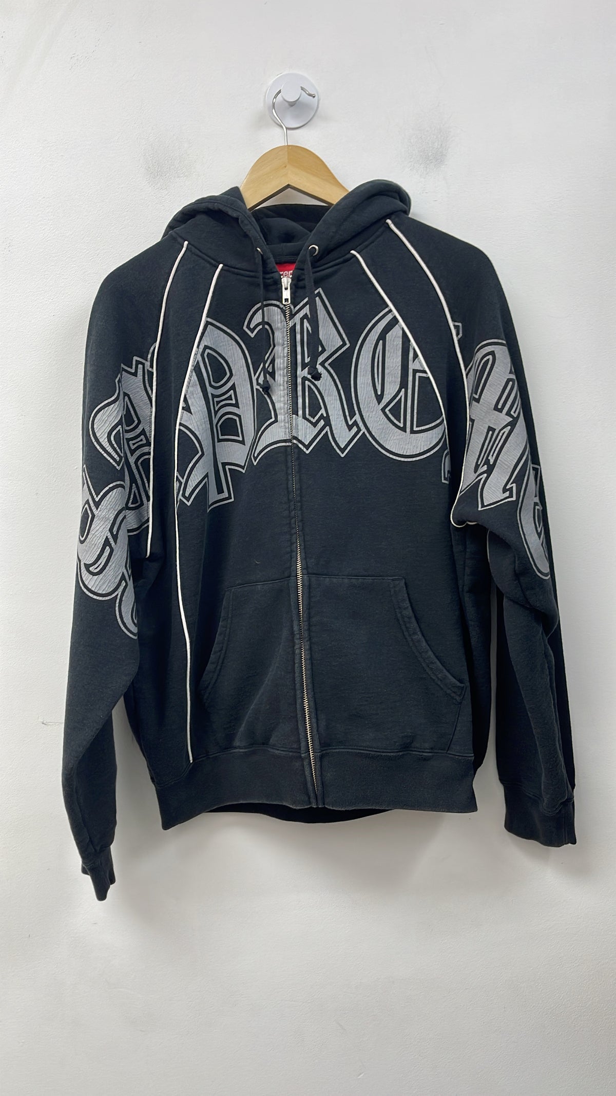 Supreme Black Paneled Zip Up