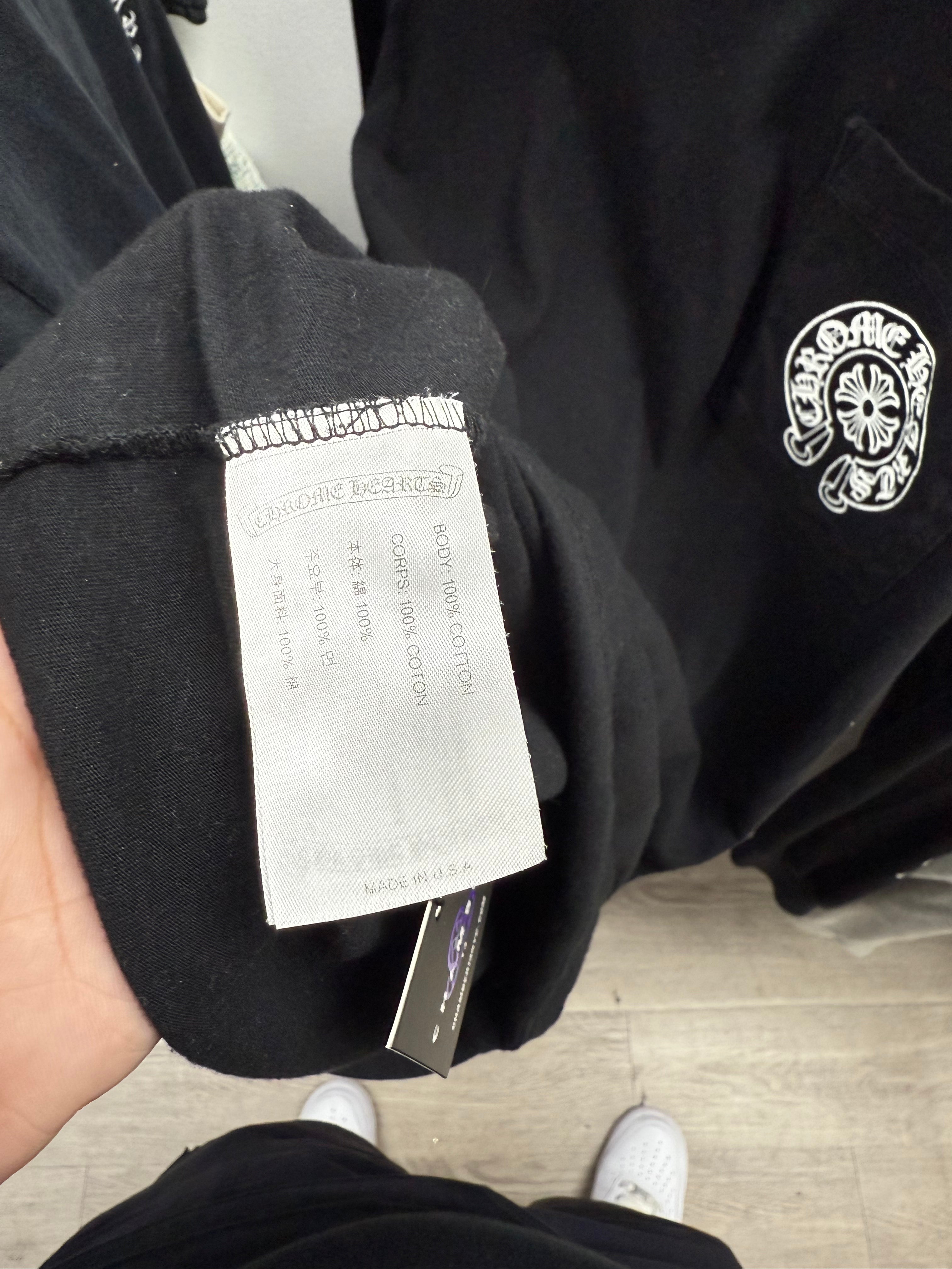 Chrome Hearts Black Horseshoe Floral Miami Long Sleeve